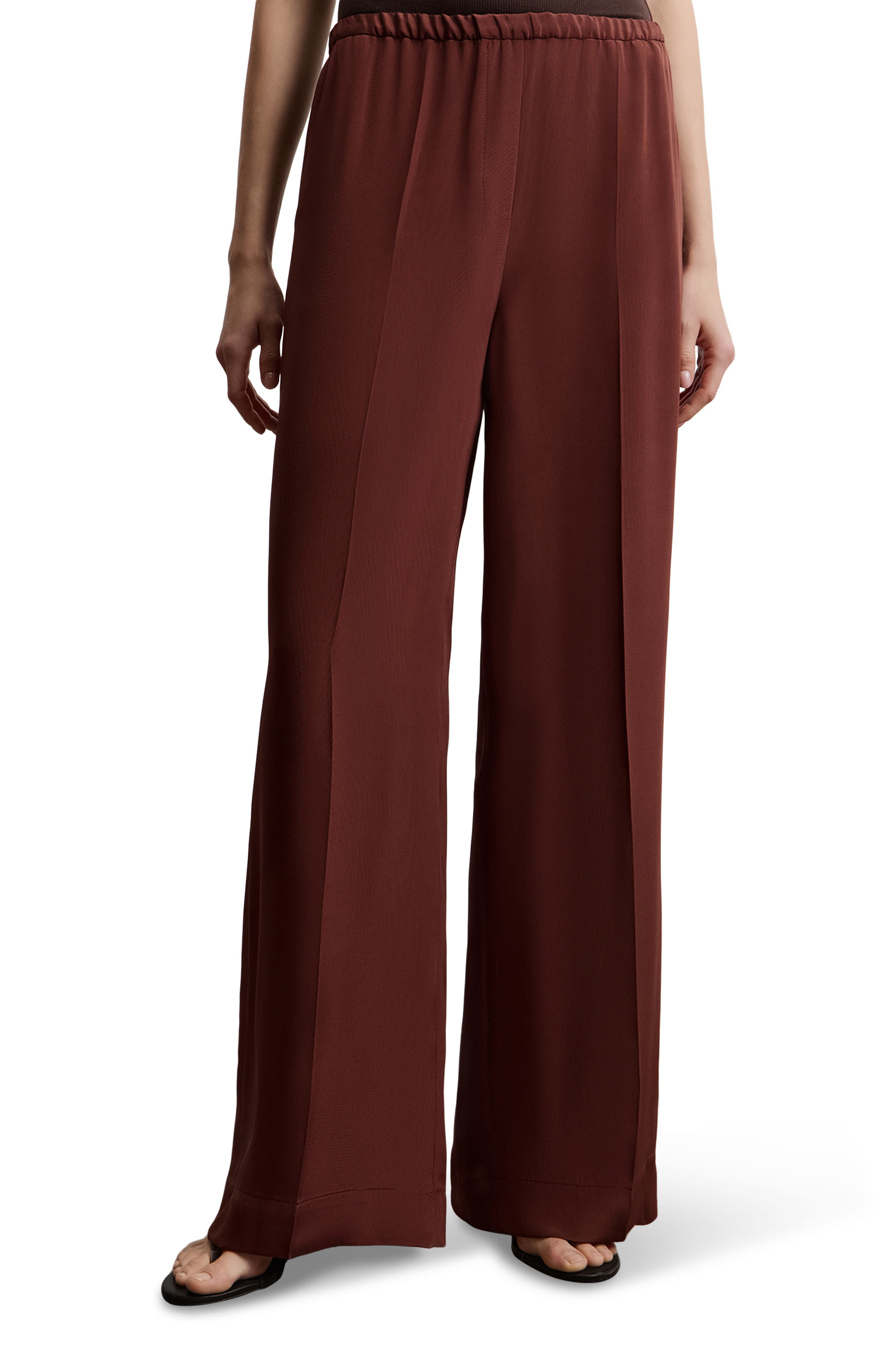  Relaxed Mulberry Silk Trousers 