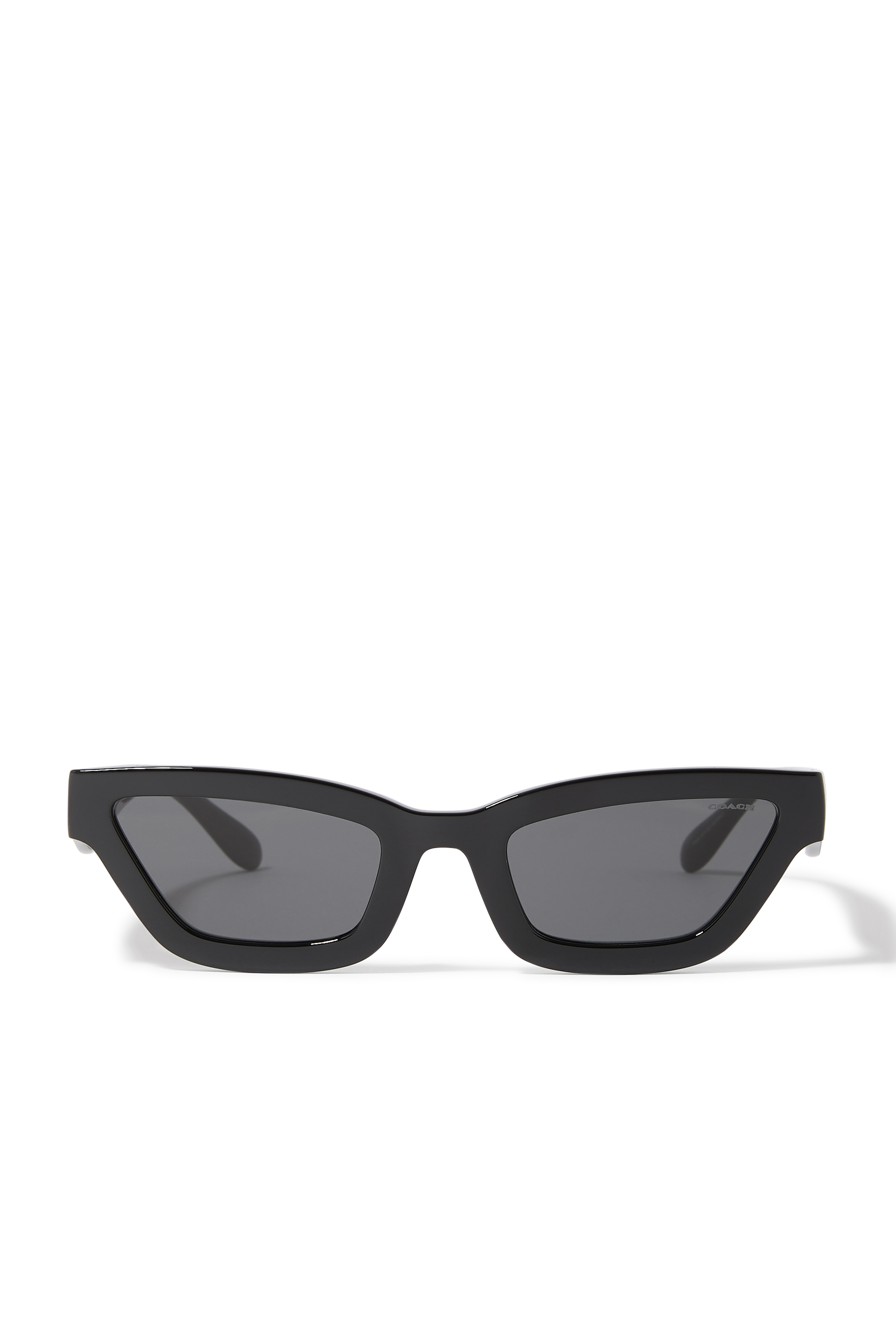 Quilted Narrow Cat Eye Sunglasses