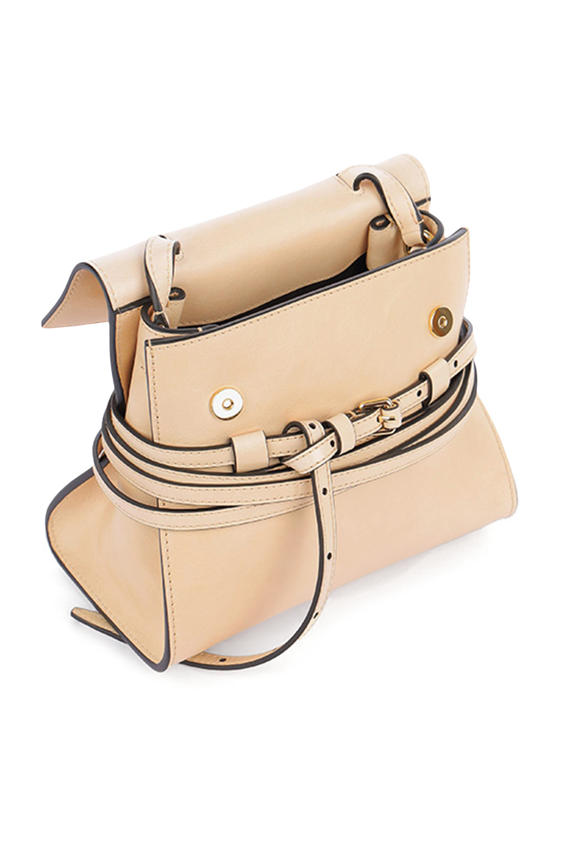 Tie Me Buckle-Strap Small Tote Bag