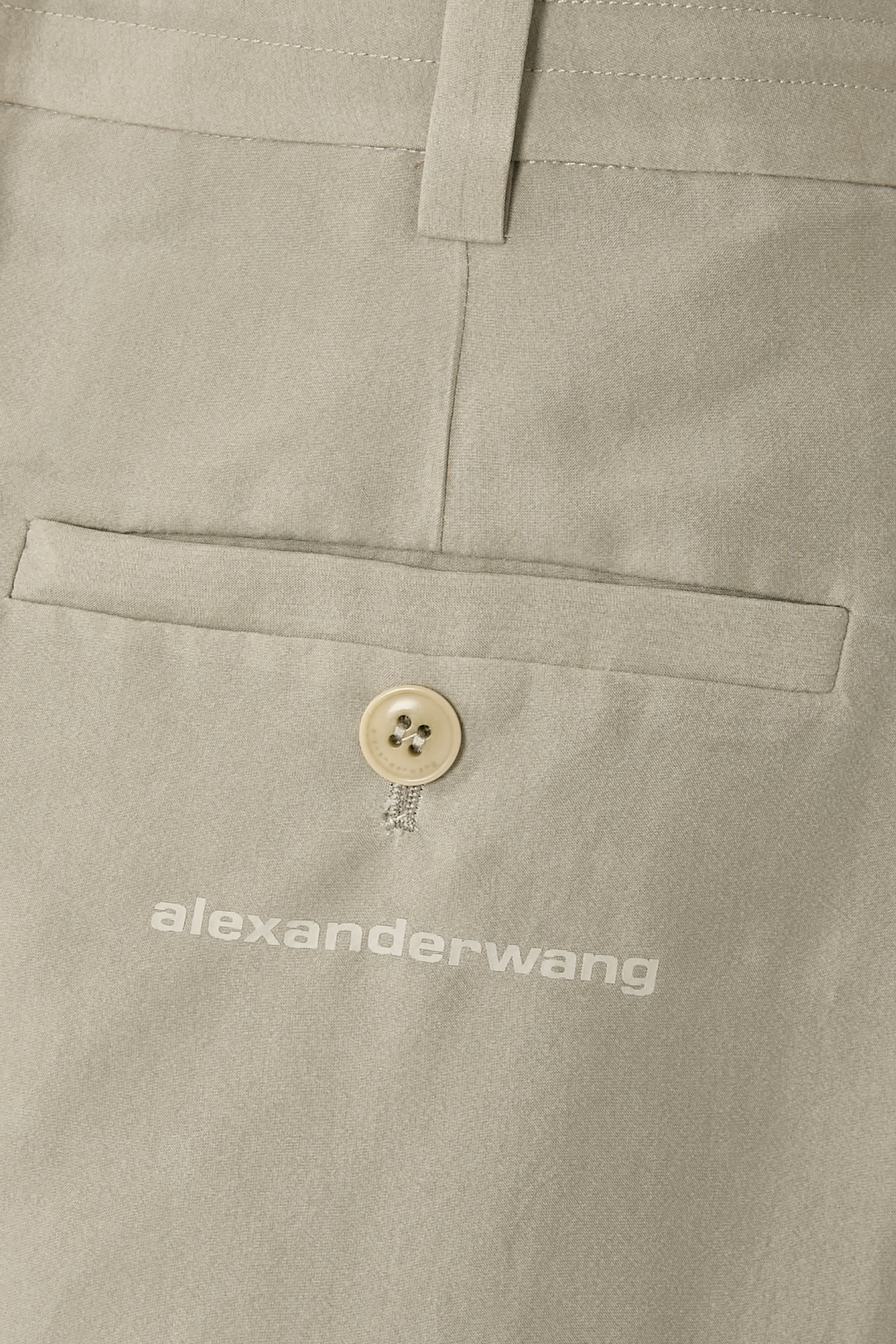  Mid-Rise Tailored Pants with Drawcord Detail