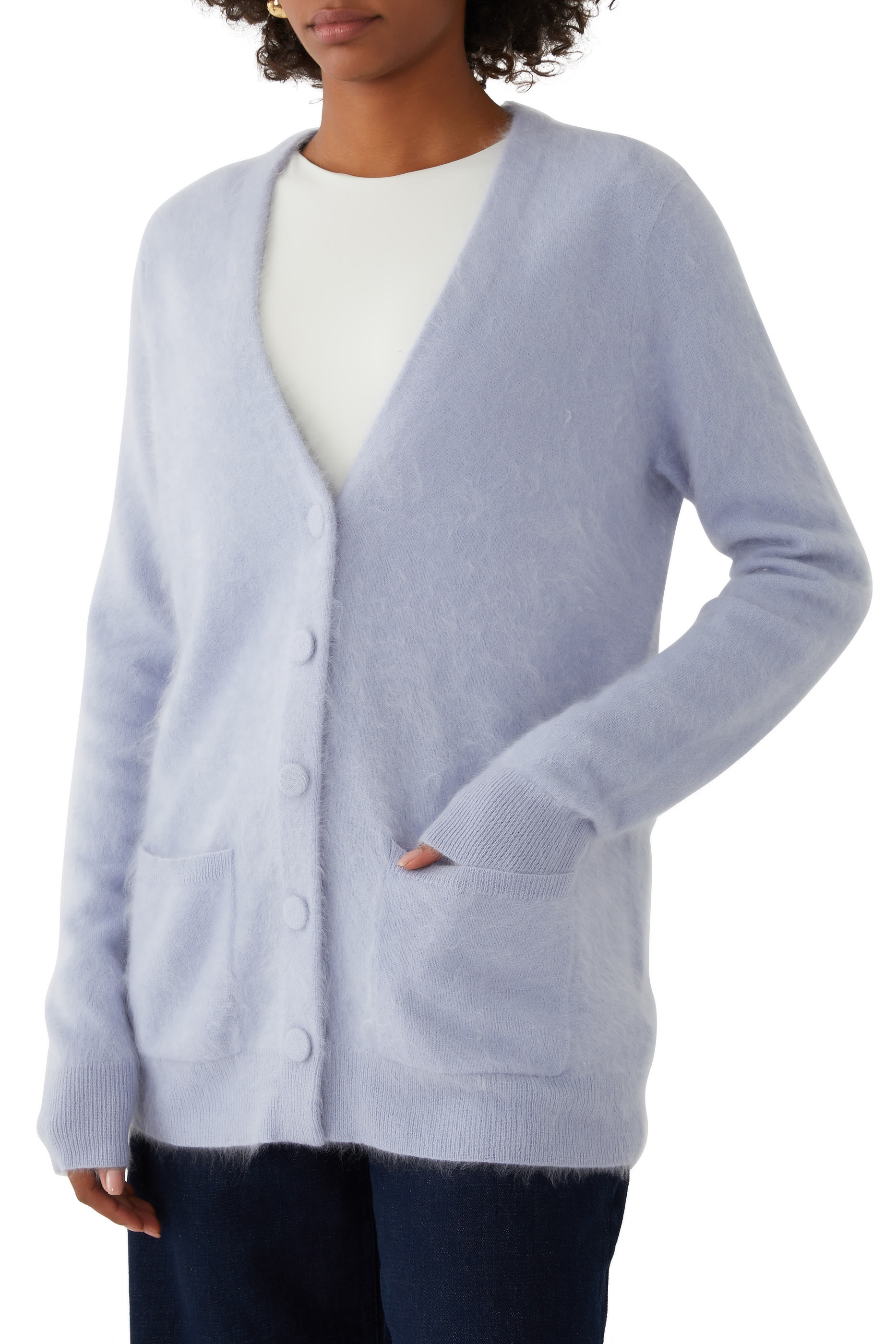 Brushed Cashmere Cardigan