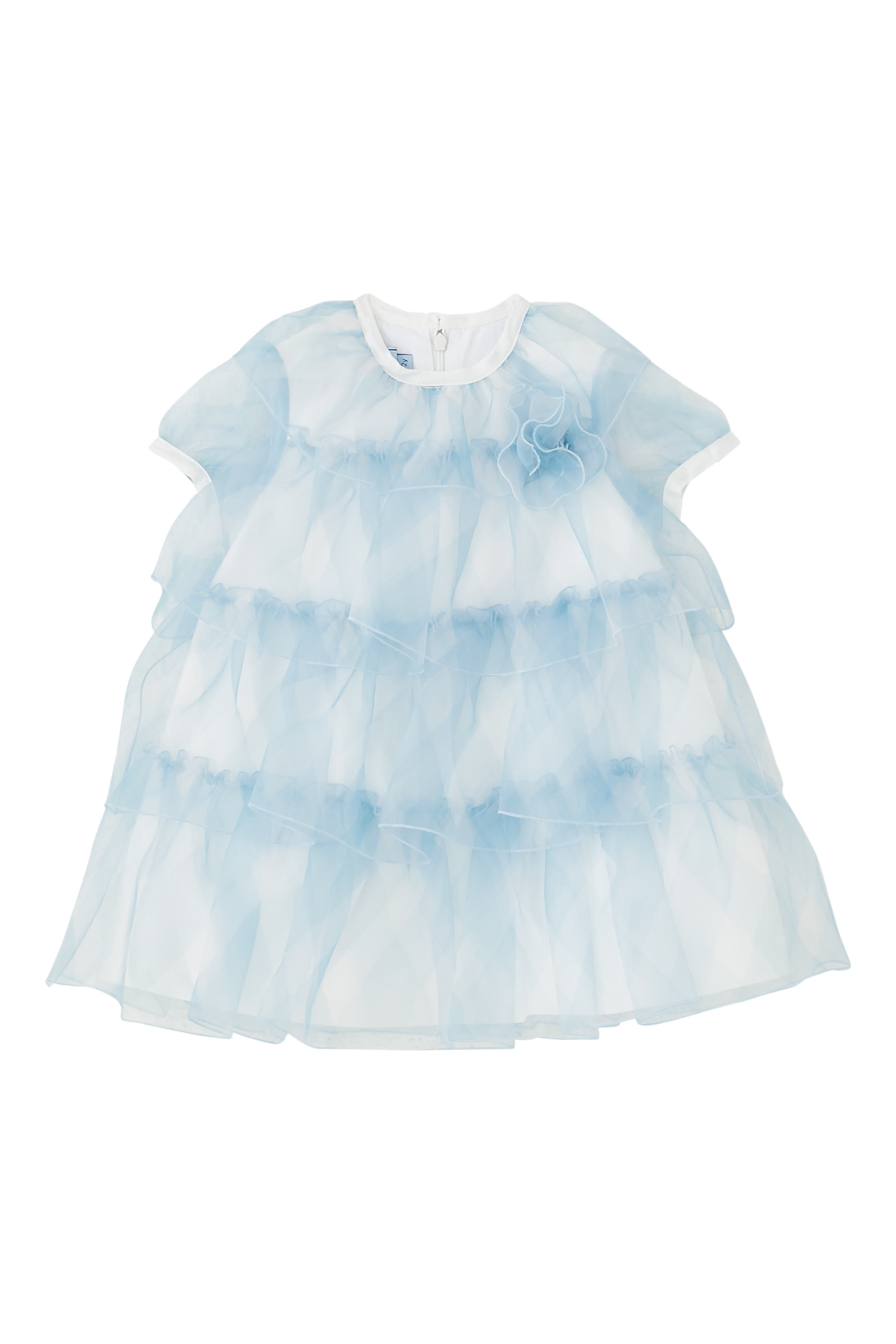 Kids Geometric-Print Organza Dress