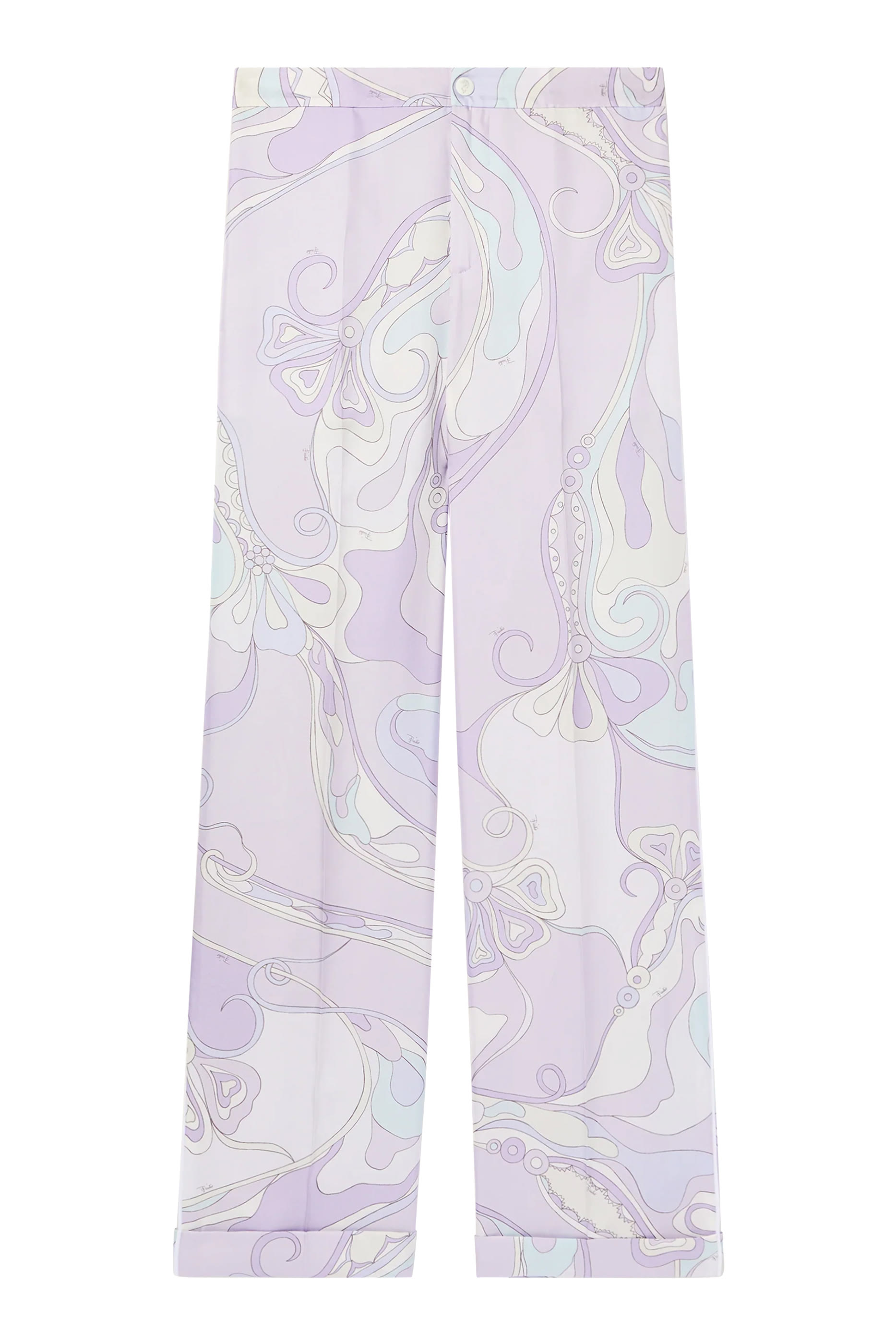 Orchidee Print Silk Pajama Trousers