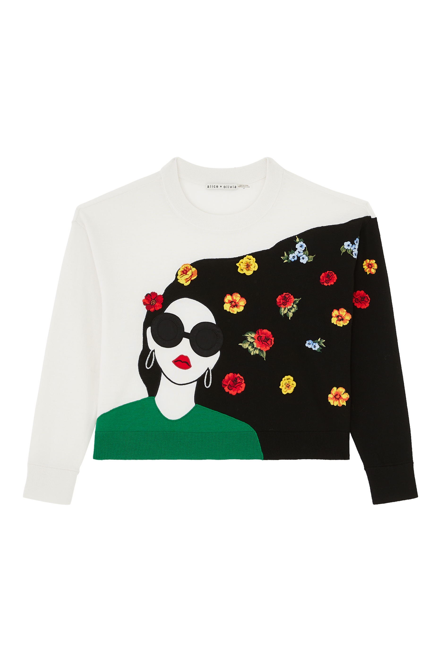 Buy Alice + Olivia Gleeson Intarsia-Knit Sweater for Womens ...