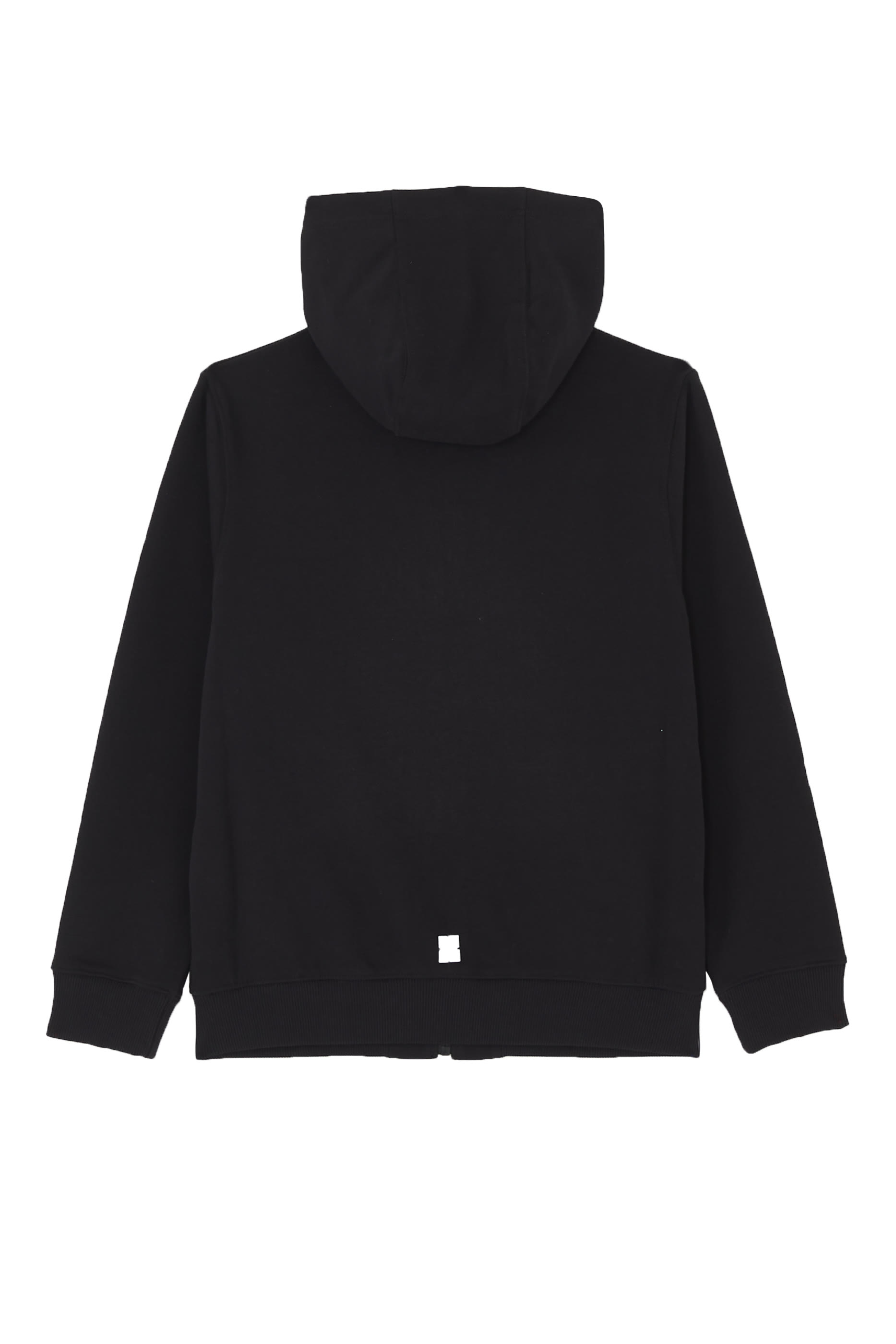 Kids Hooded Logo Print Cardigan