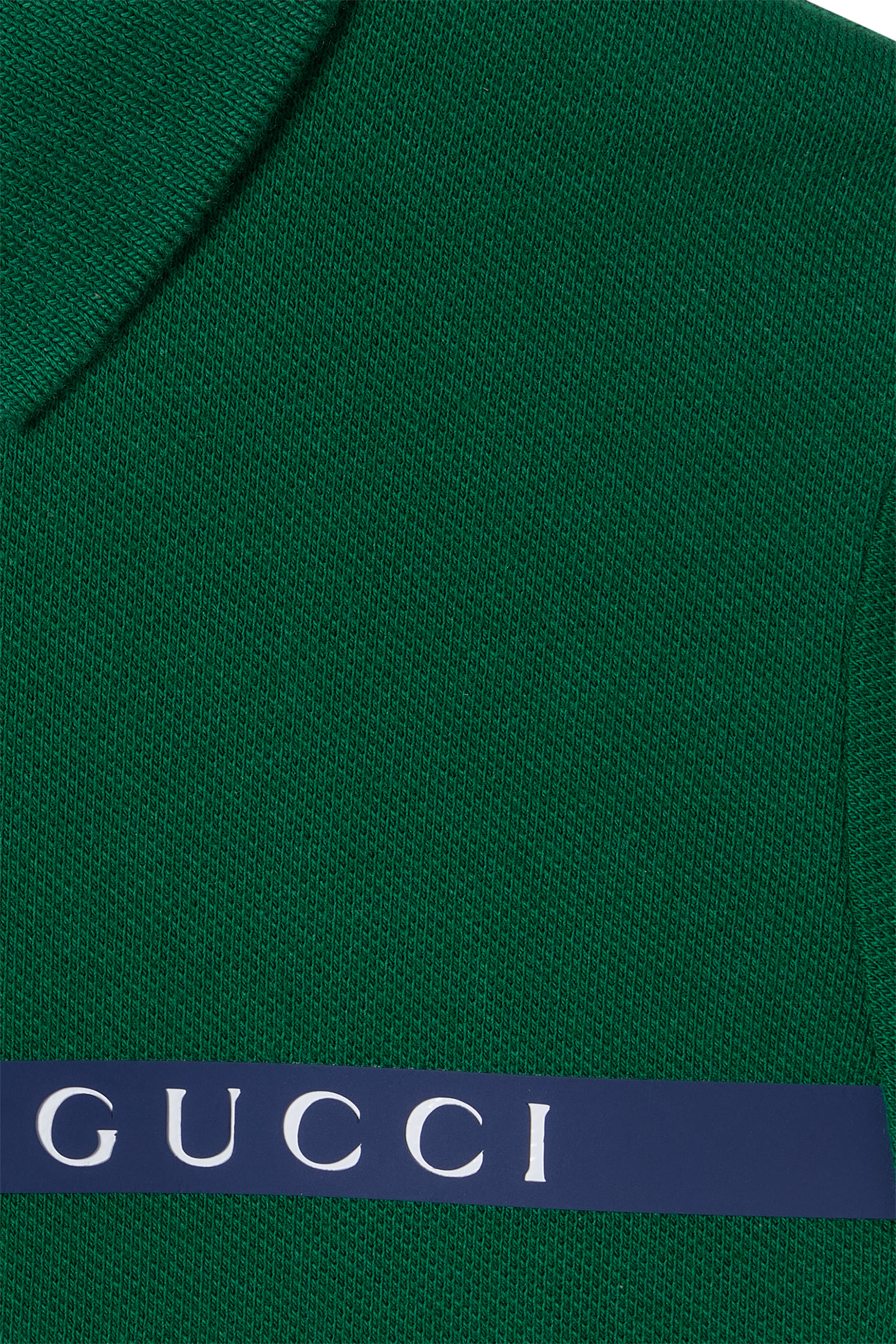 Kids Striped Heat-Taped Detail Polo Shirt