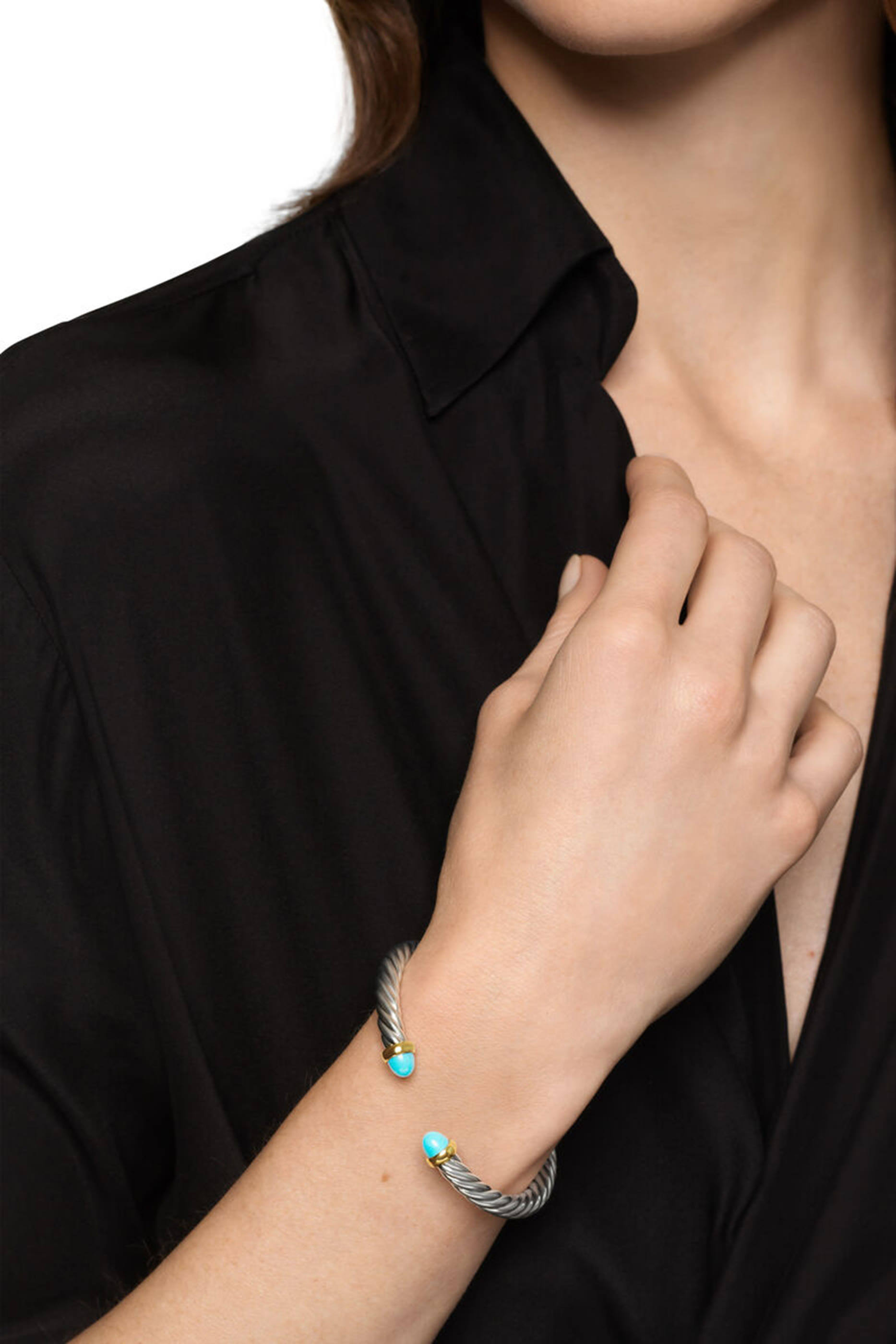 Cable Flex&reg; Bracelet, Sterling Silver & 14k Yellow Gold