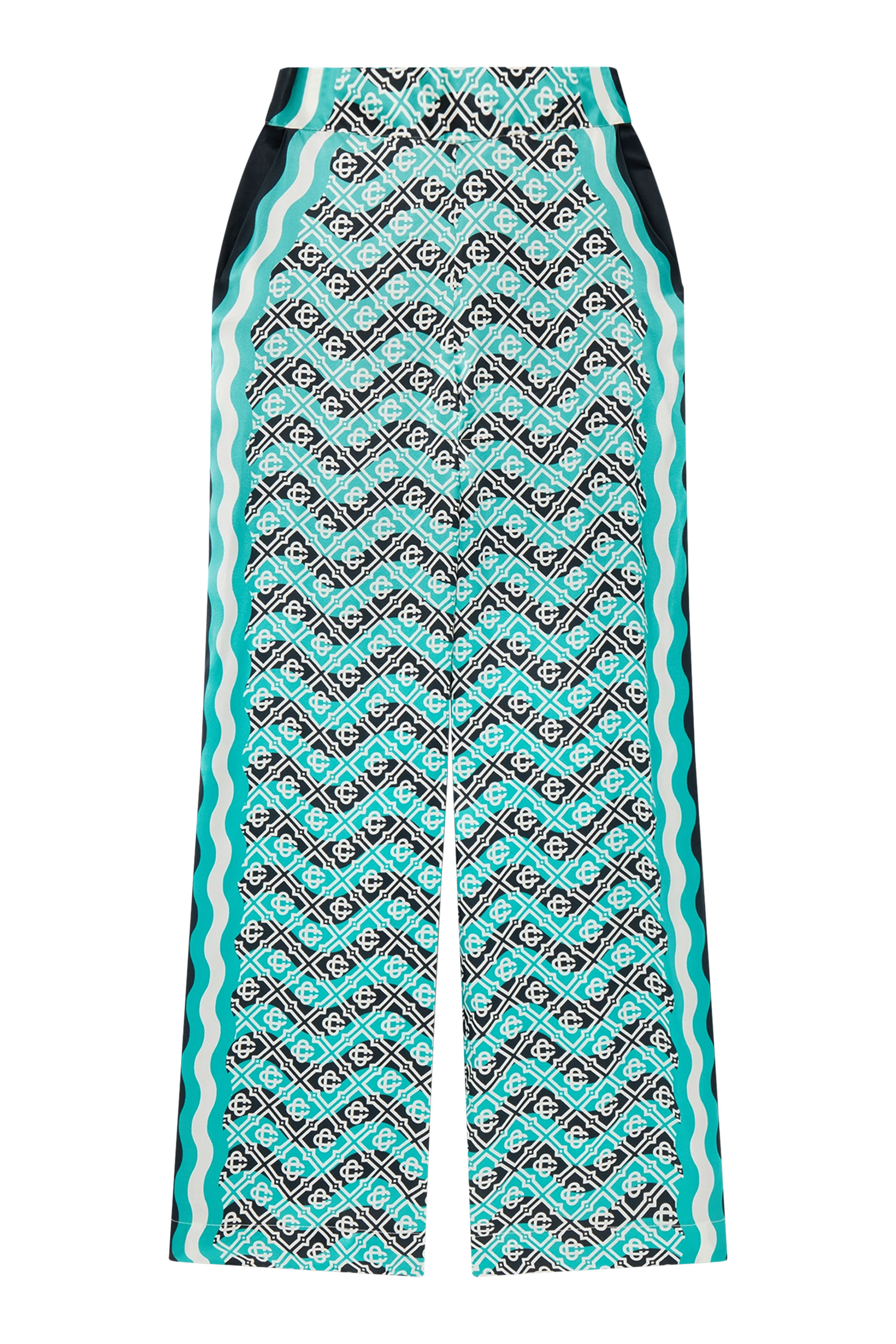 Monogram Wave Silk Trousers