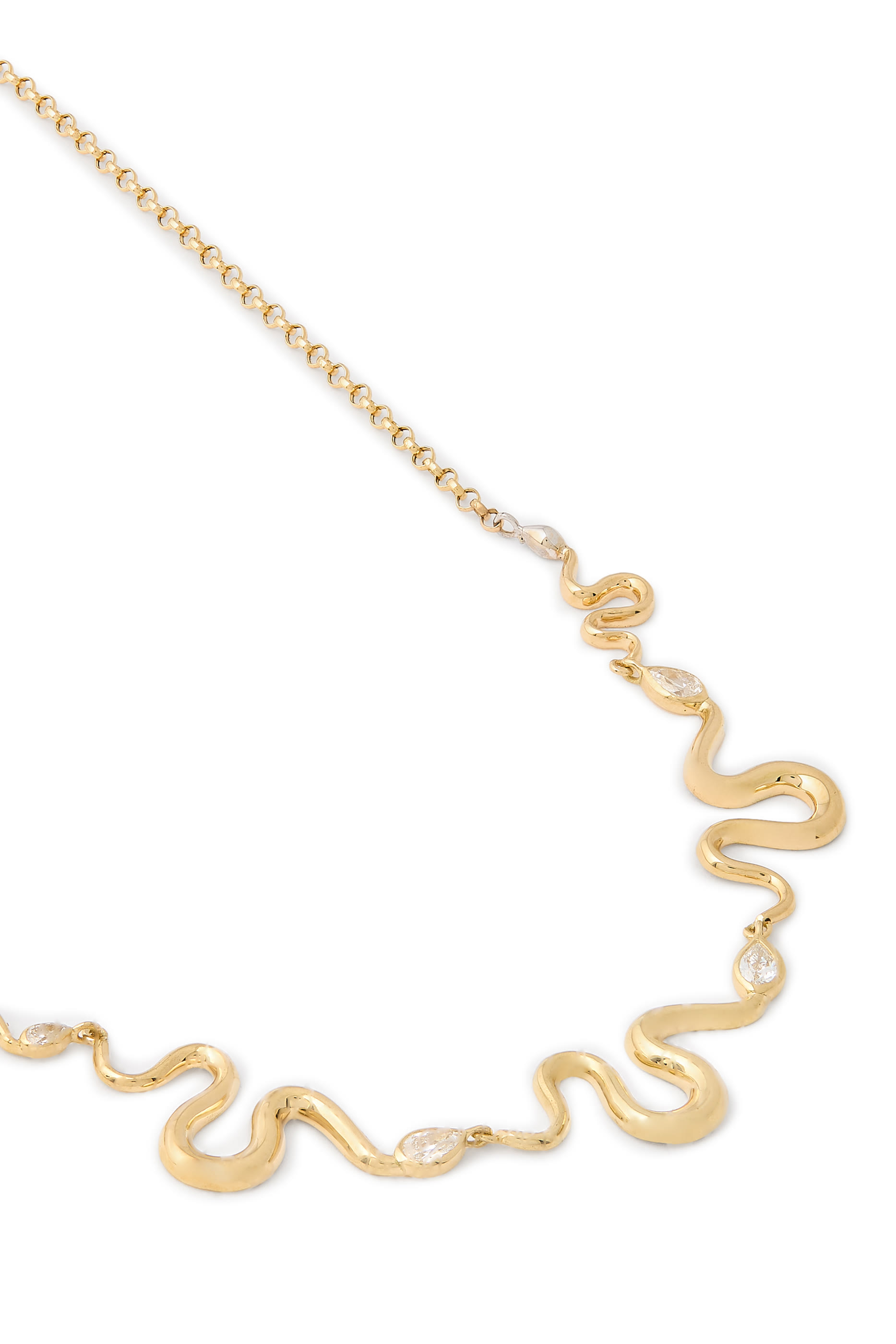 Boa Necklace, 18K Yellow Gold & Diamonds