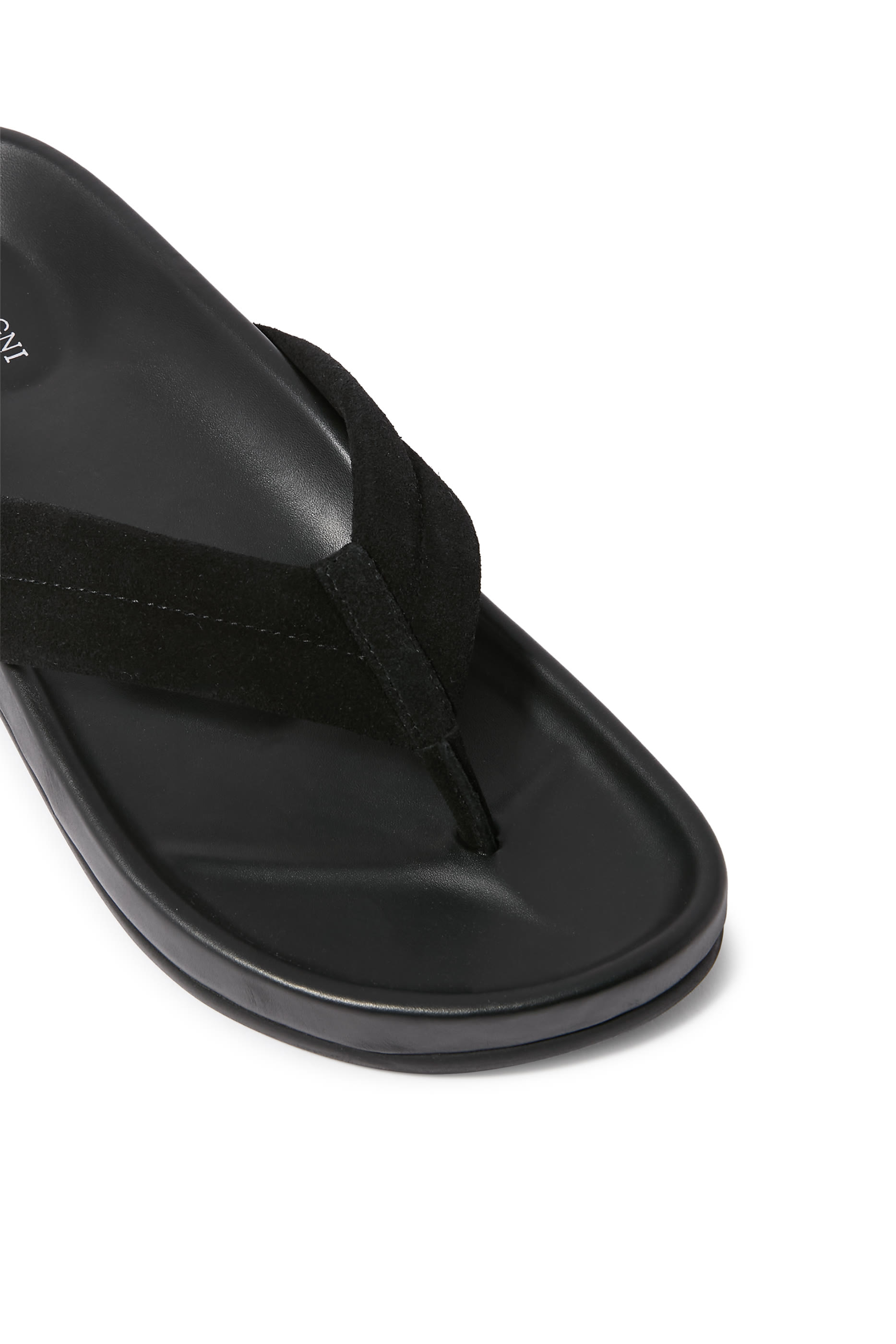 Suede Stitch Detail 40 Thong Slides 