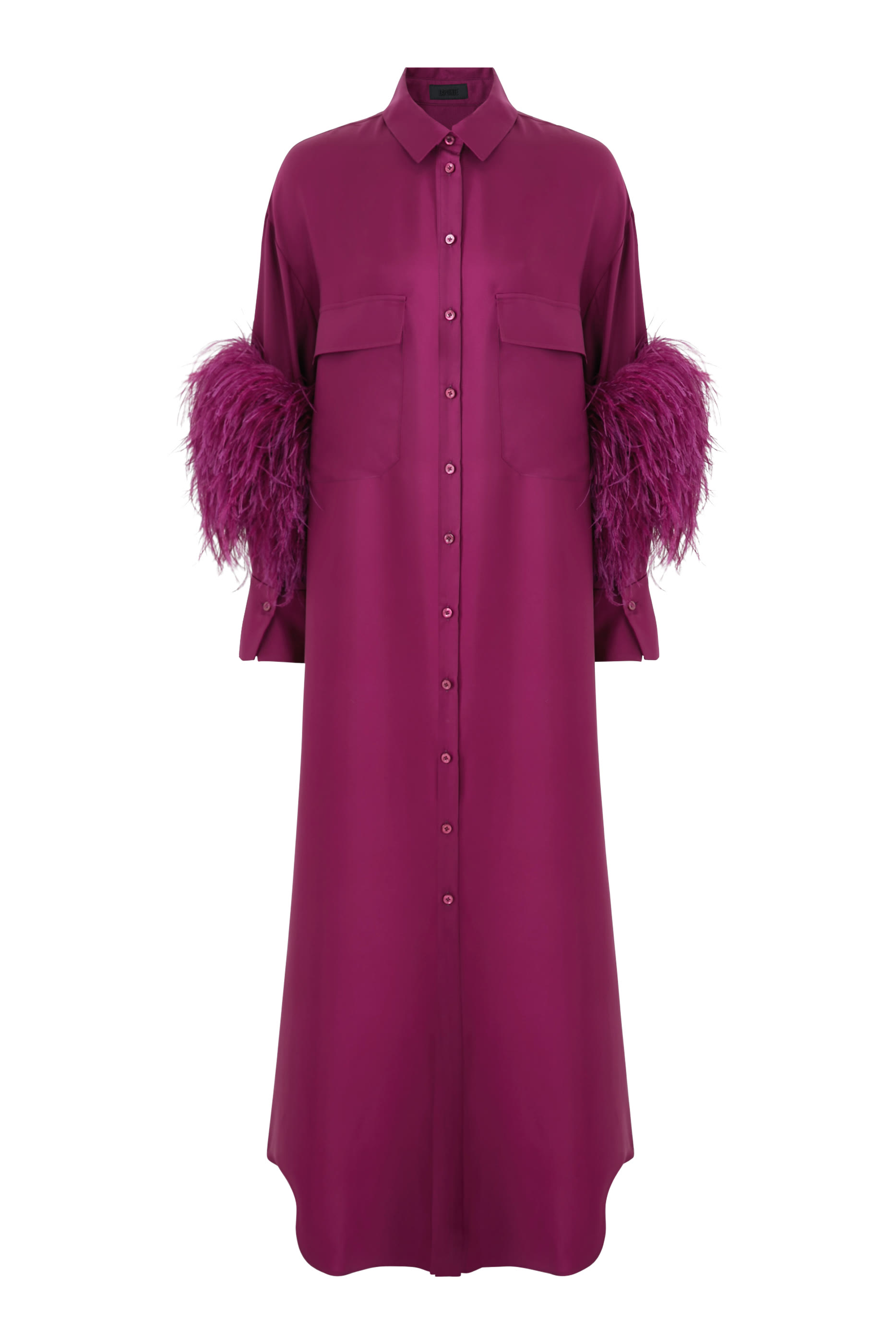 Bloomingdale's Exclusive Button Down Feathered Dress