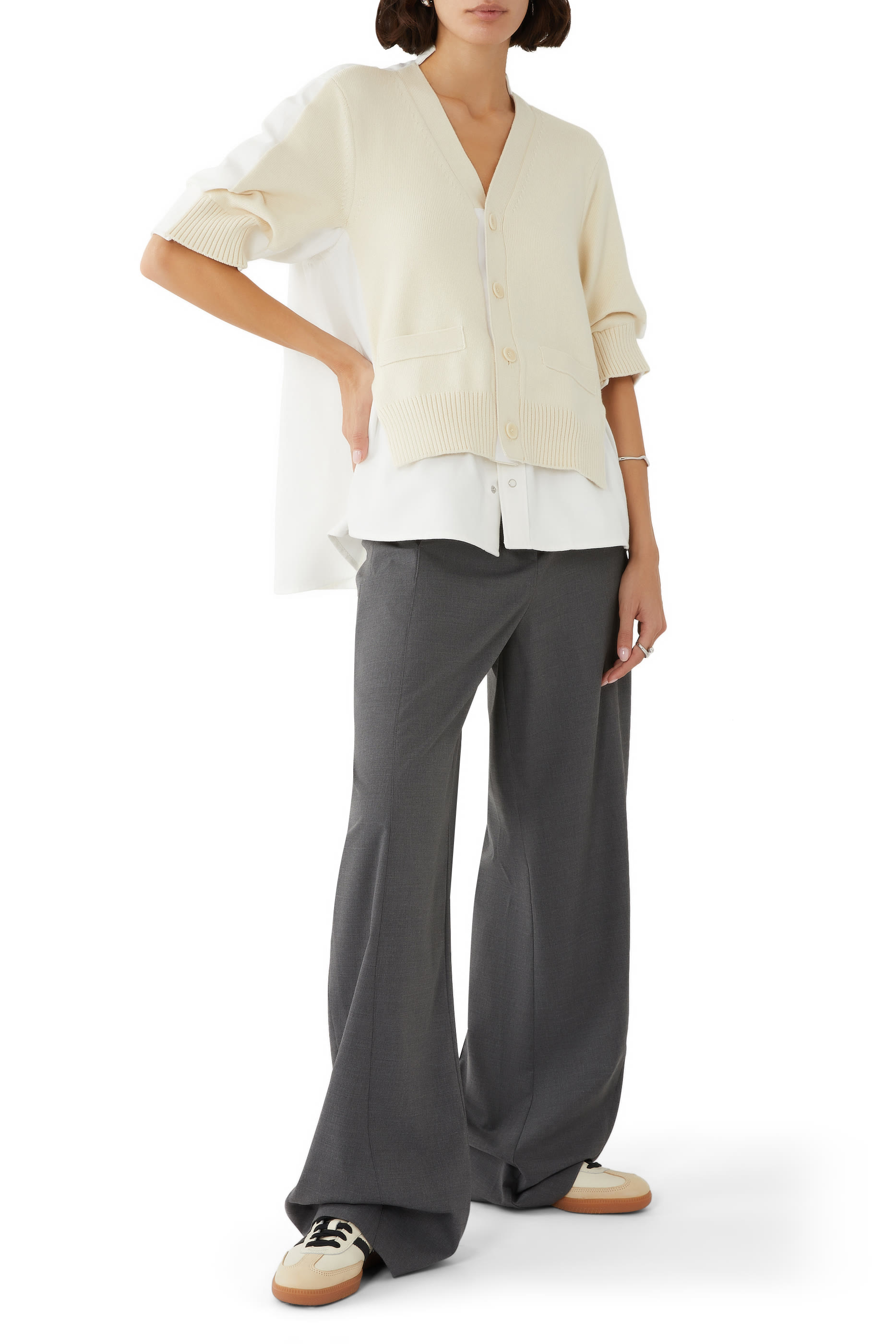 Denim x Knit Cardigan