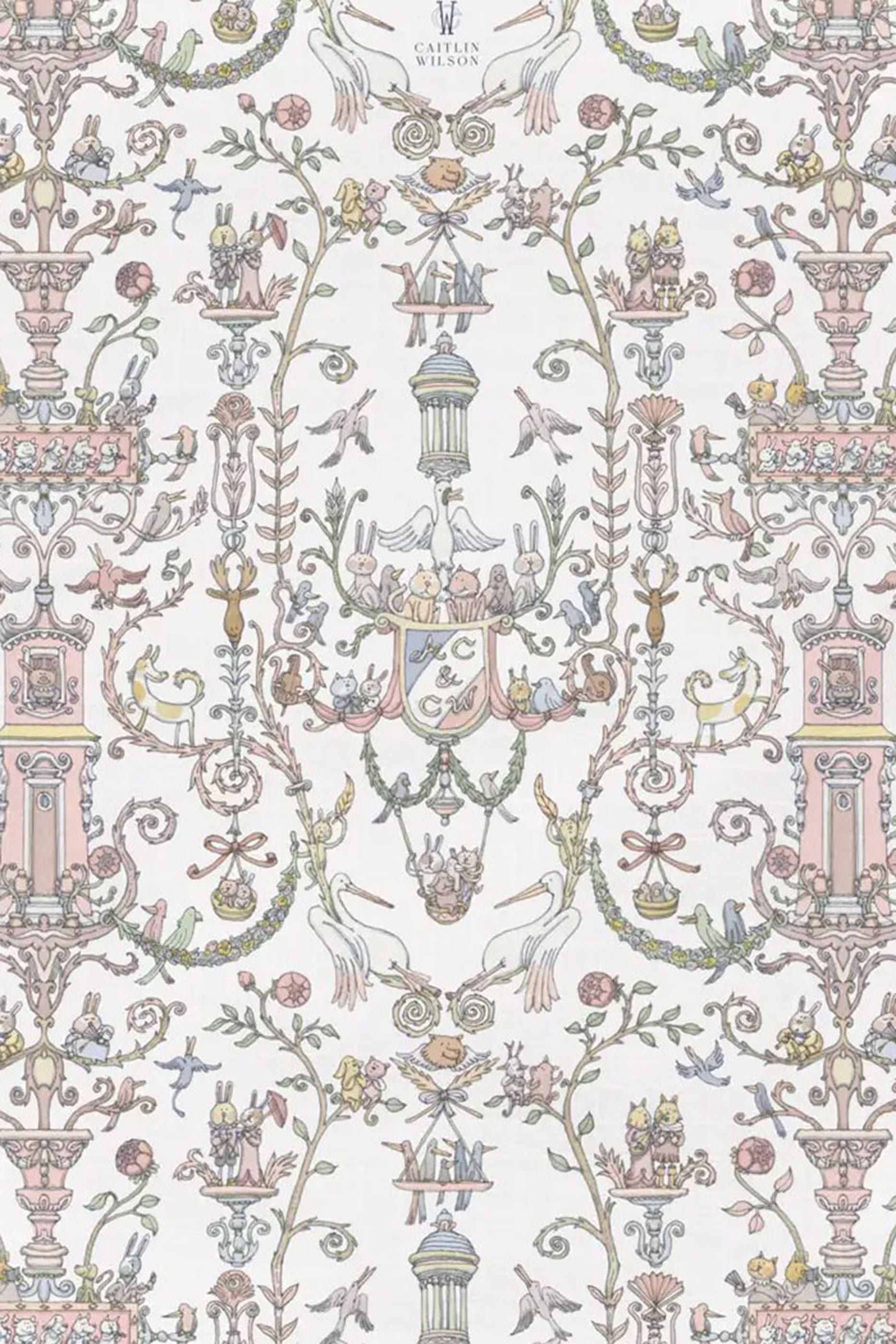 Kids Toile de Jouy Carré and Bib Set