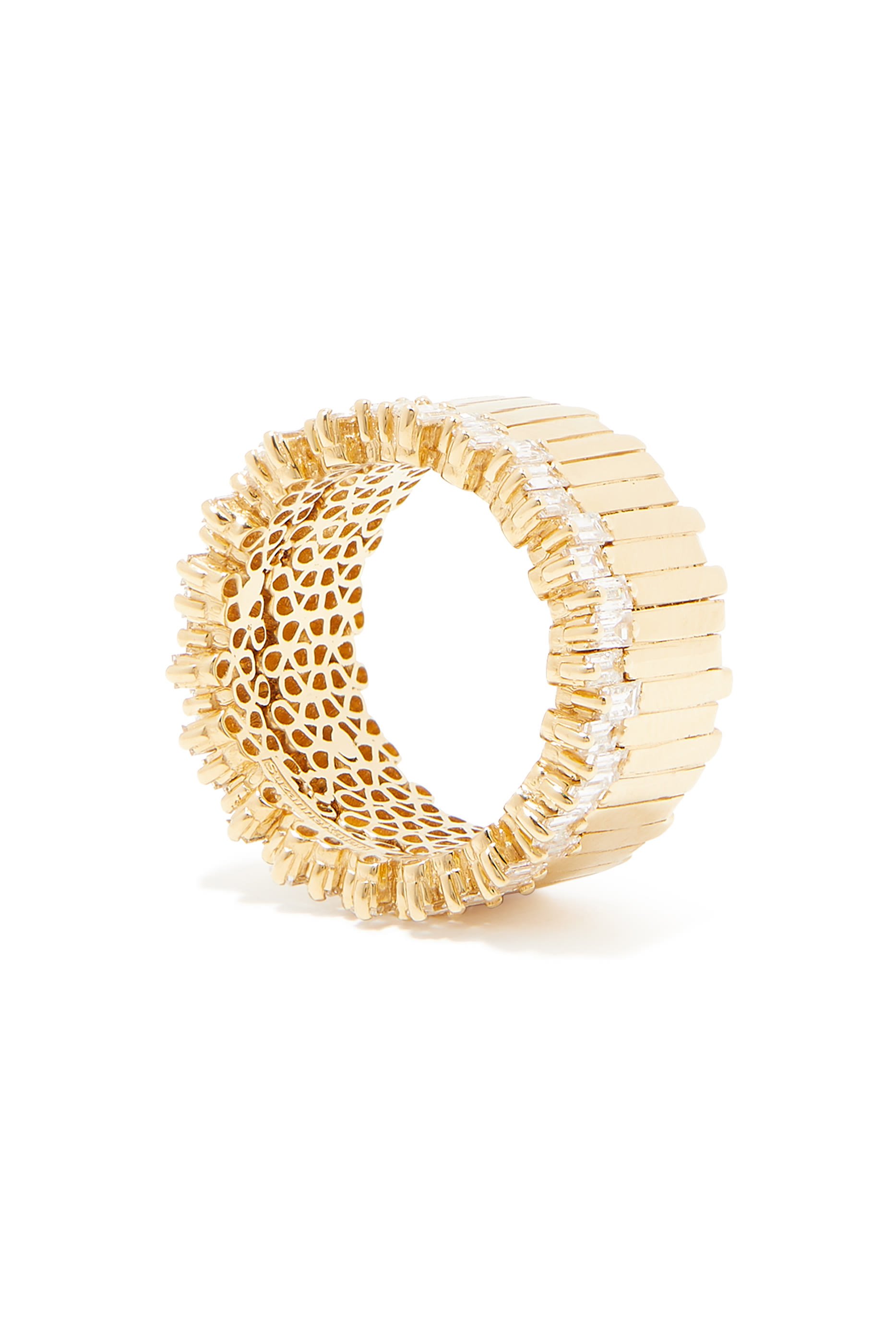 Two Row Eternity Band, 18K Gold & Diamonds