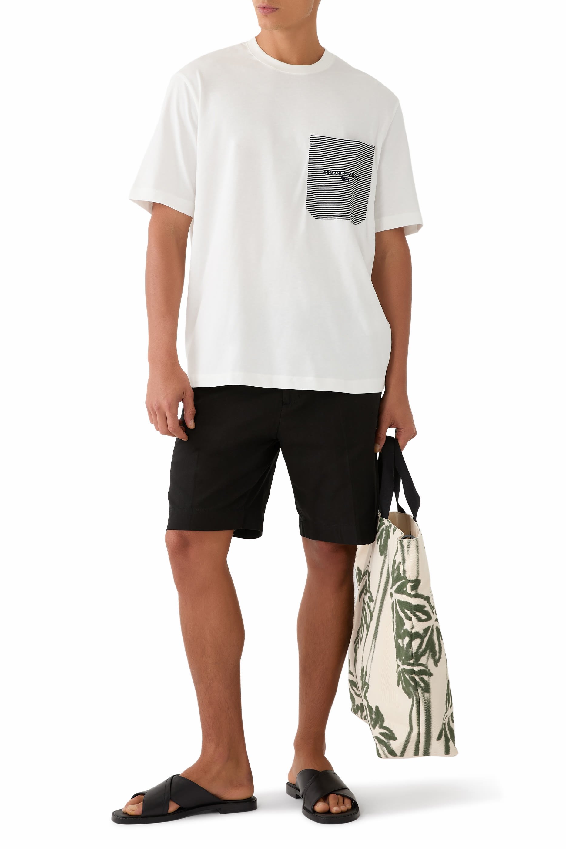 Logo Stripe Side Pocket T-Shirt