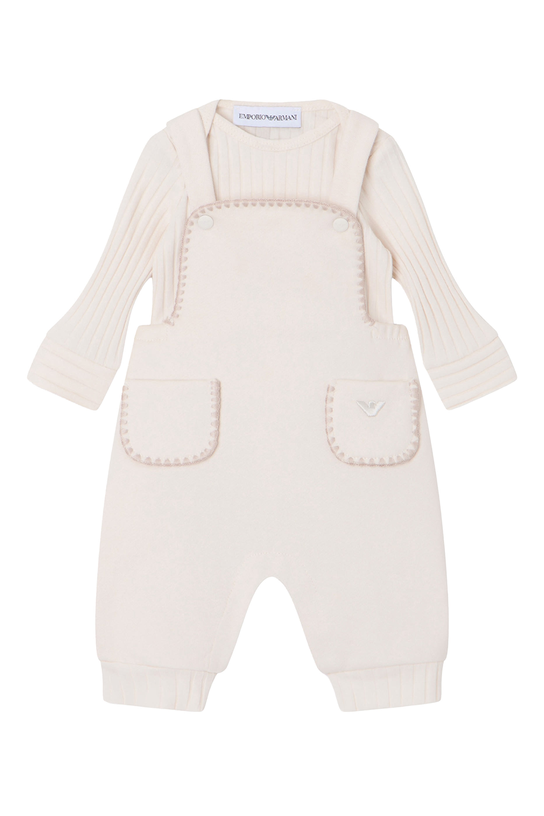 Kids Romper and Ribbed Bodysuit Set