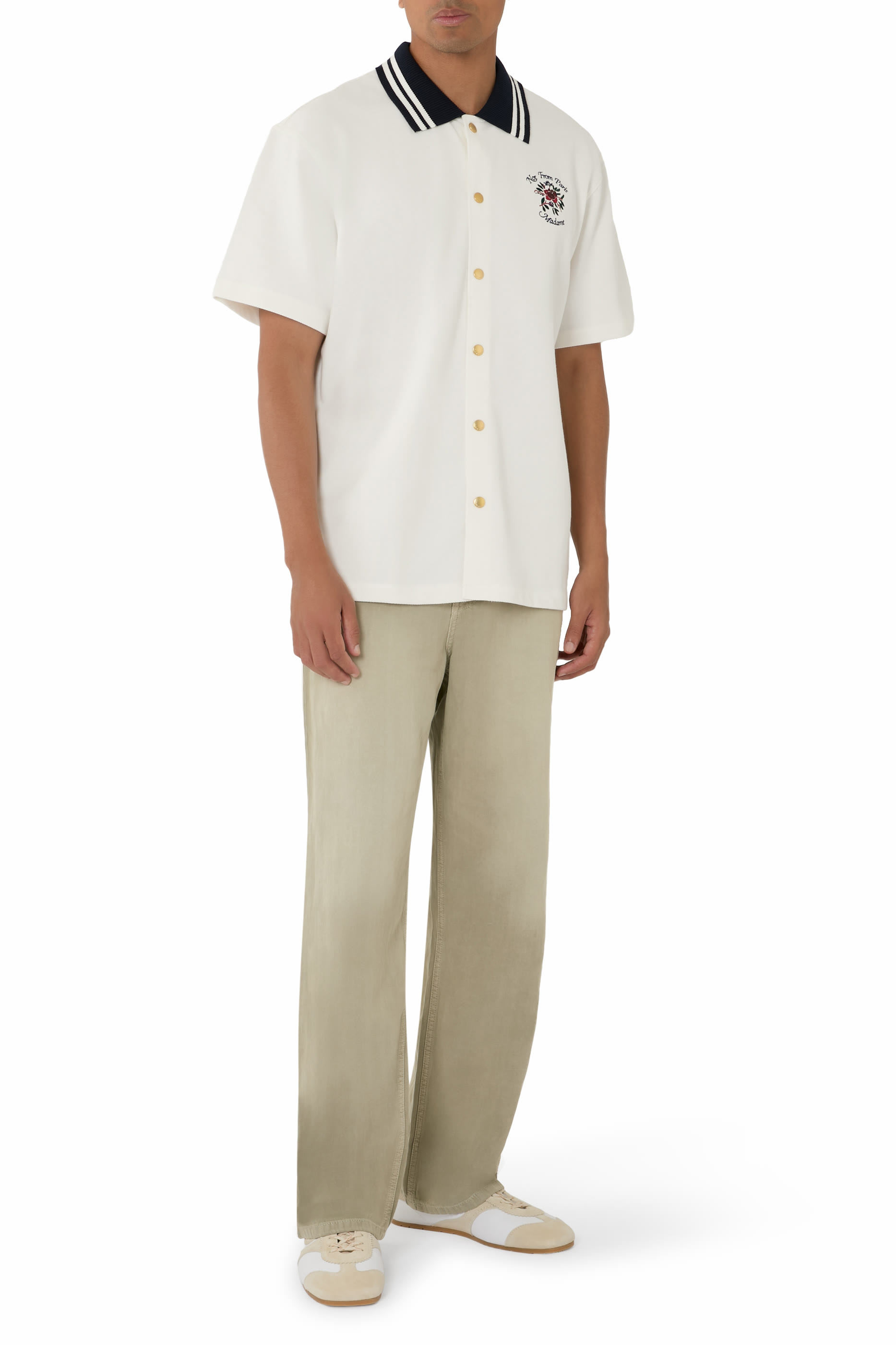 Chemise Piqu&eacute;e Slogan Rose Shirt 