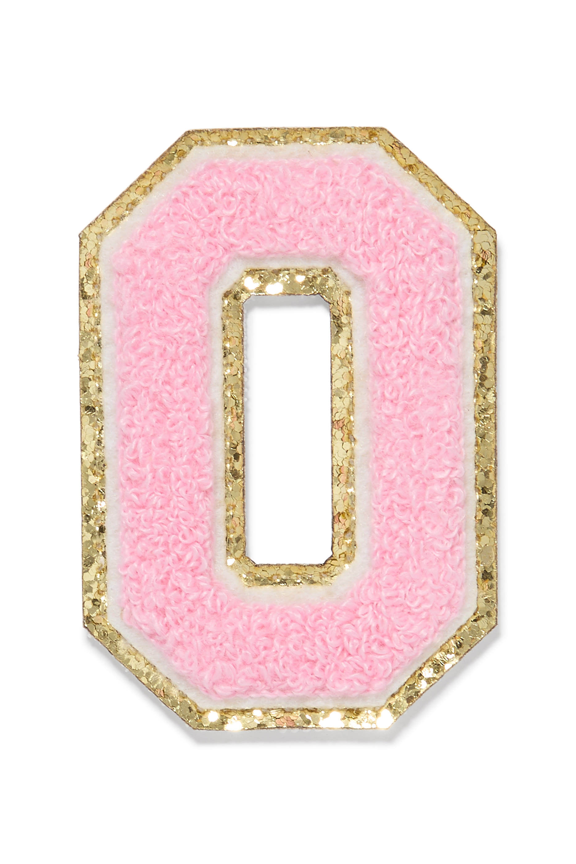 Kids  3" Chenille Sparkle O Letter Patch