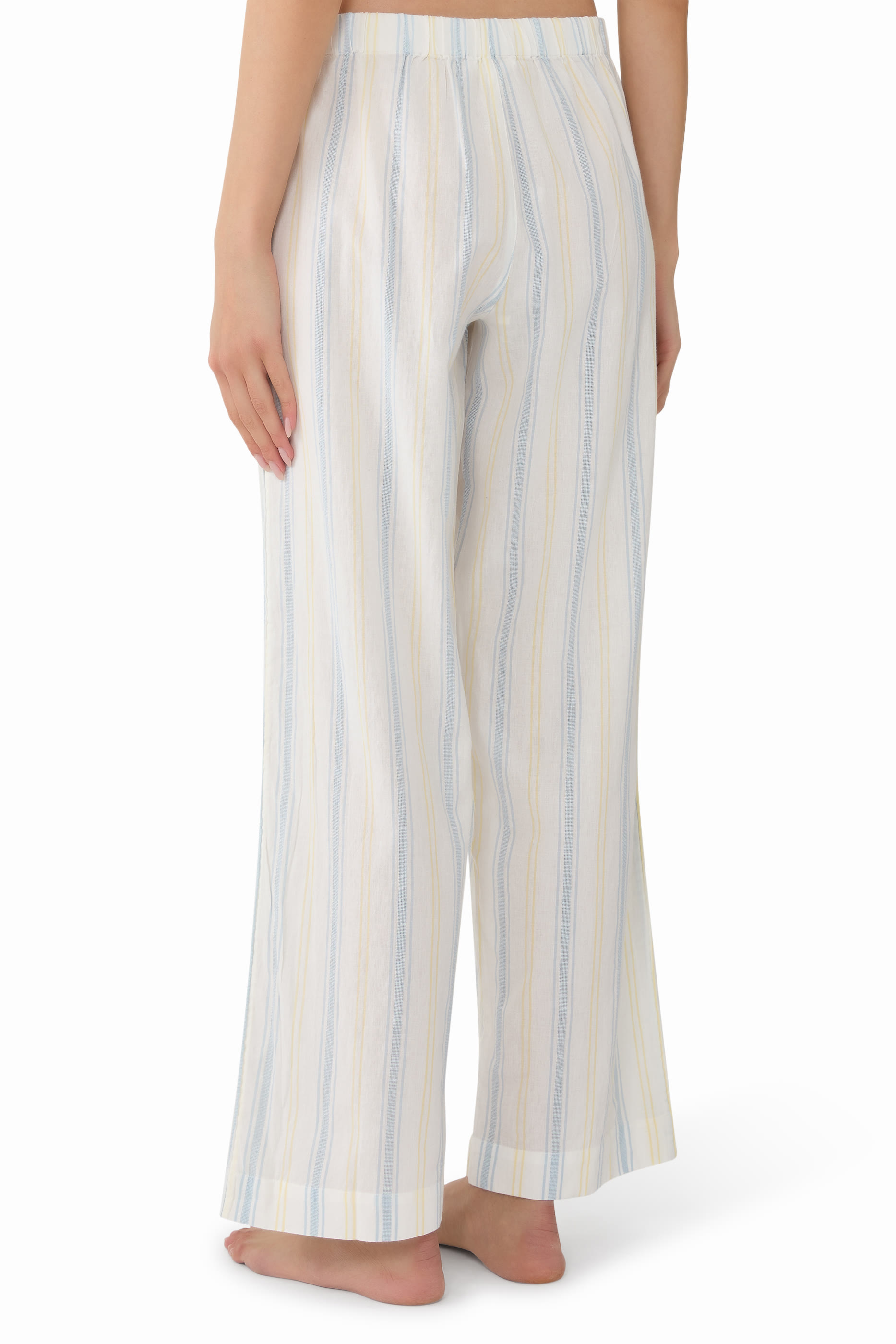  Organic Cotton Stripe Relaxed Pull-On Trousers 