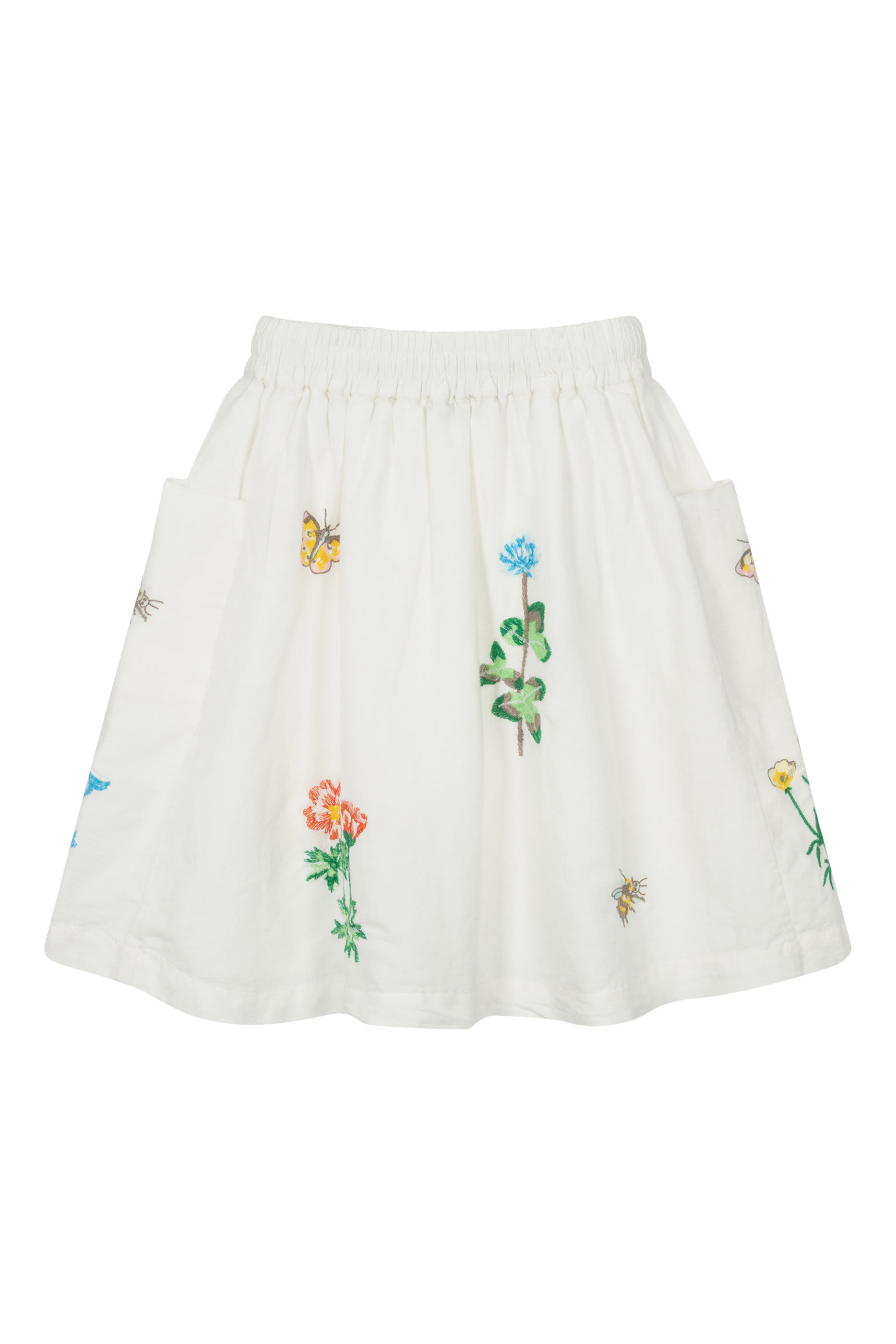 Kids Floral Embroidered Skirt