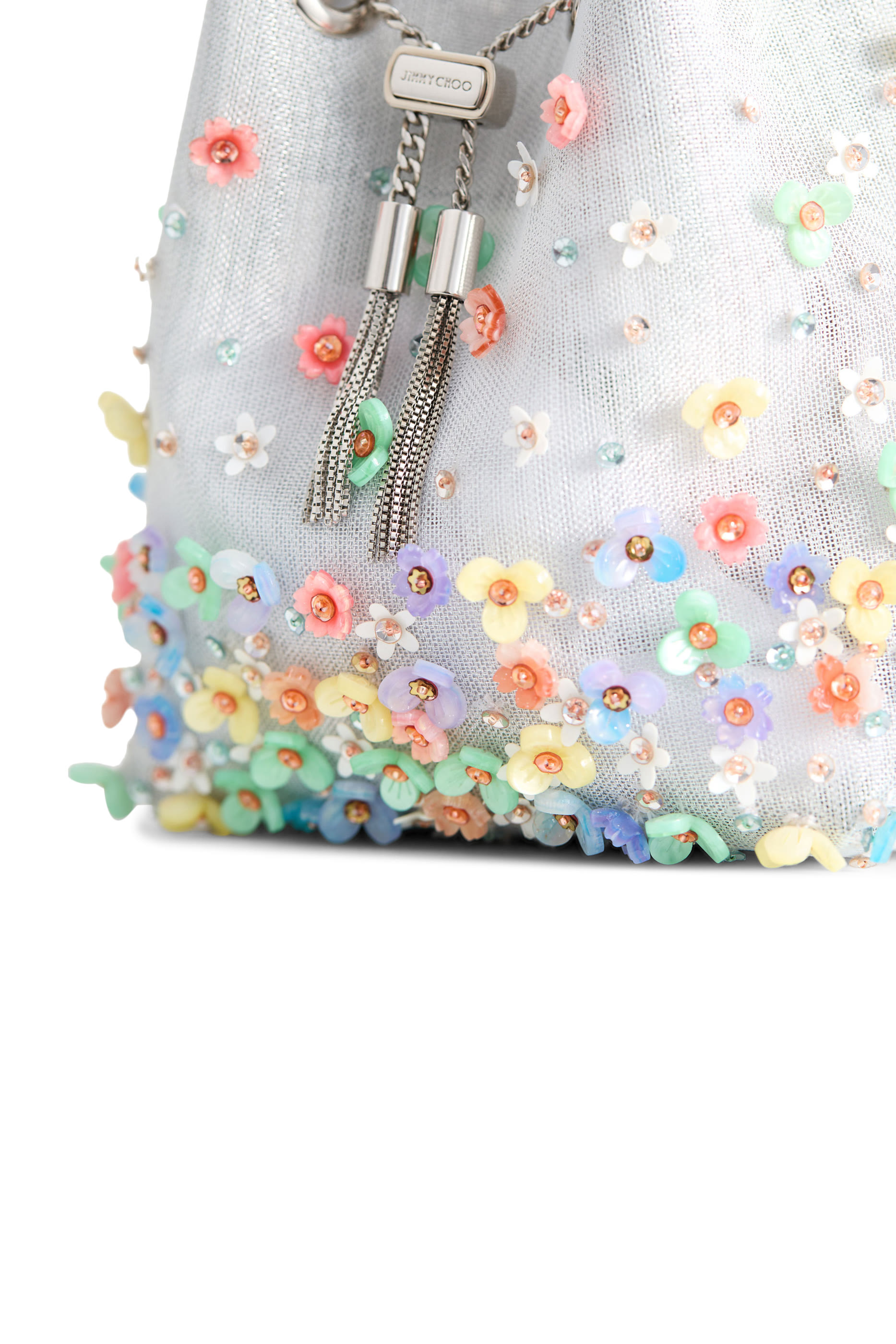 Bon Bon Mesh Bag with Embroidered Daisies