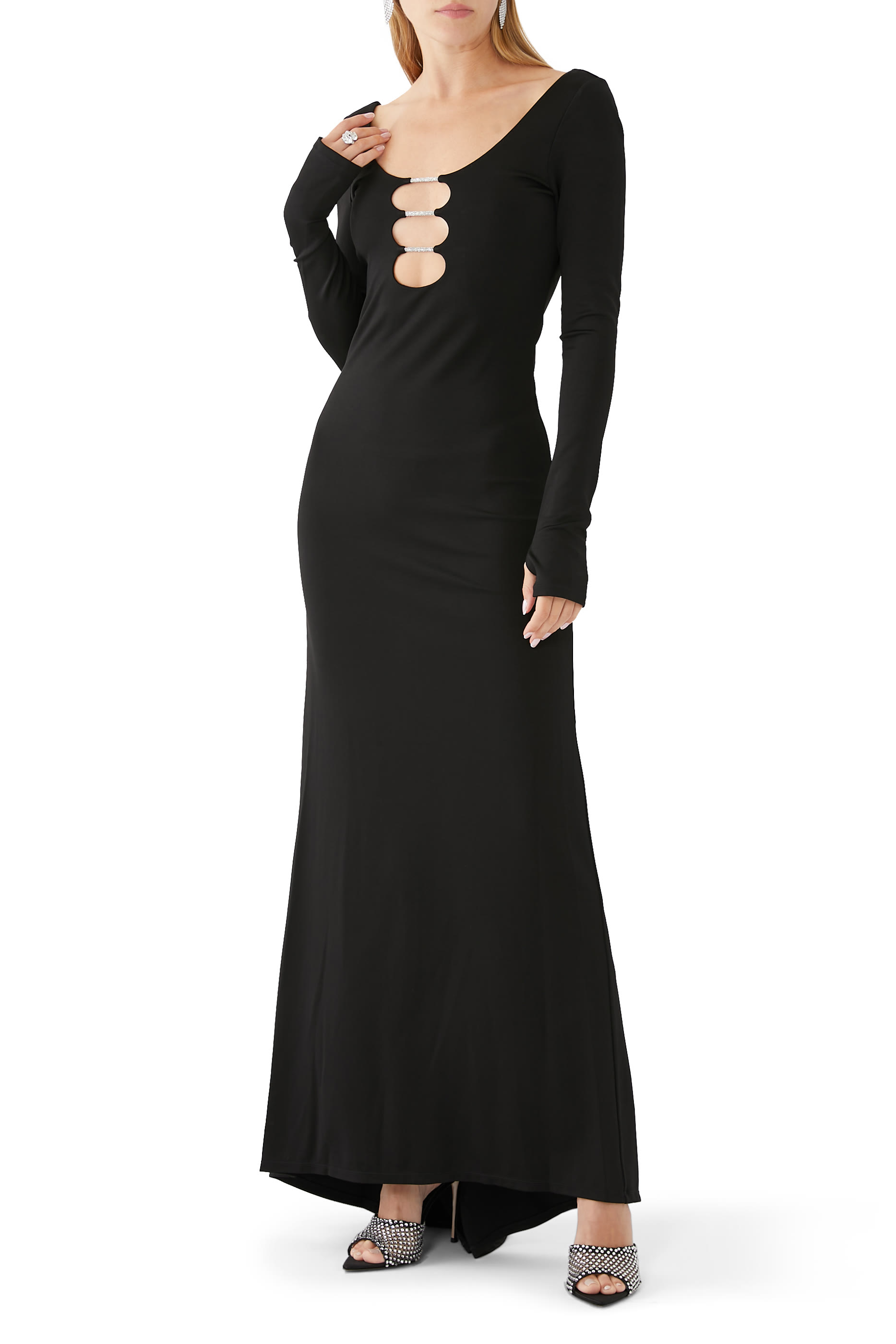 Kalena Scoop Neck Cut-Out Maxi Dress