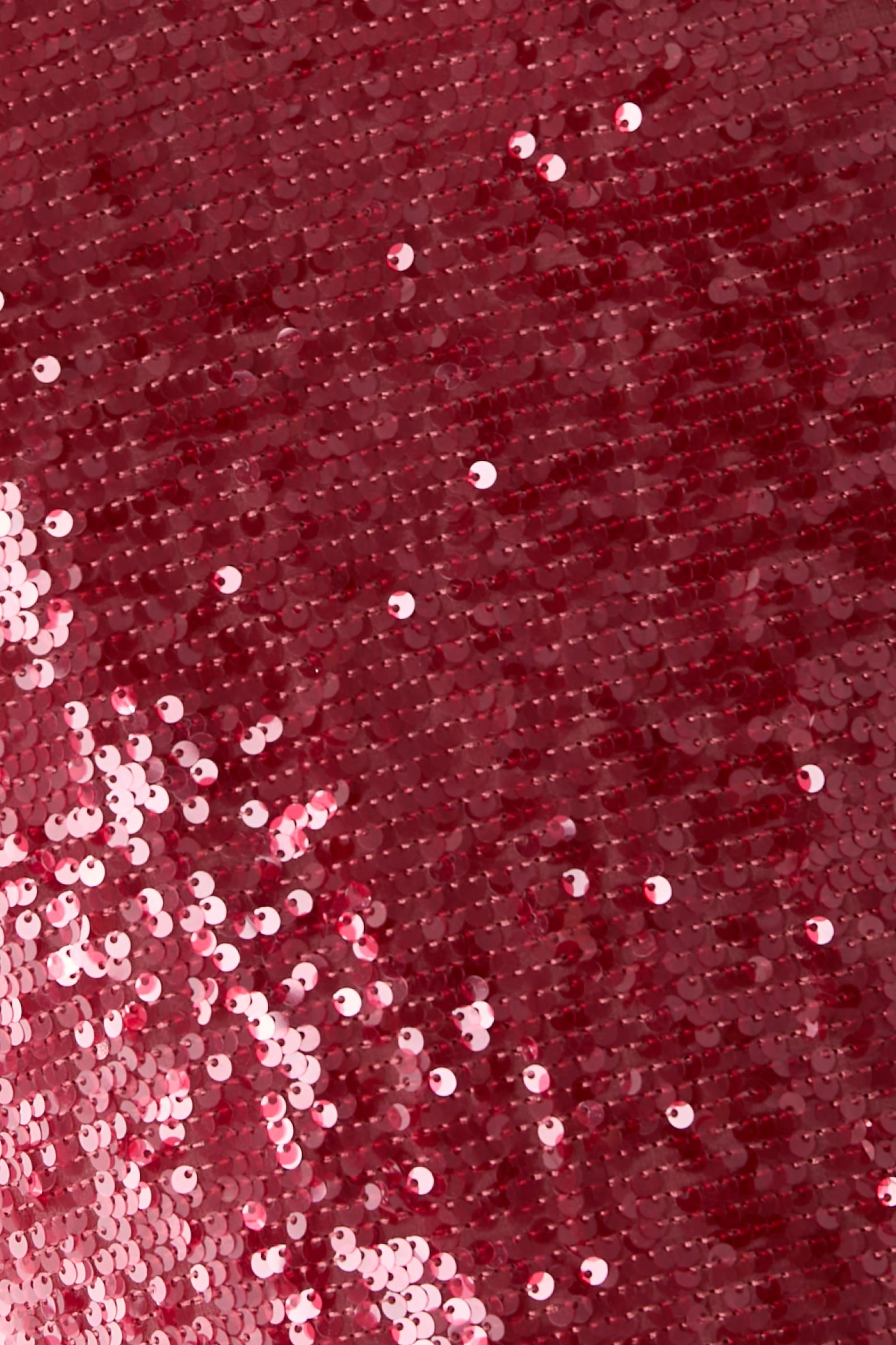 Sequin Flare Sleeve Boatneck Gown