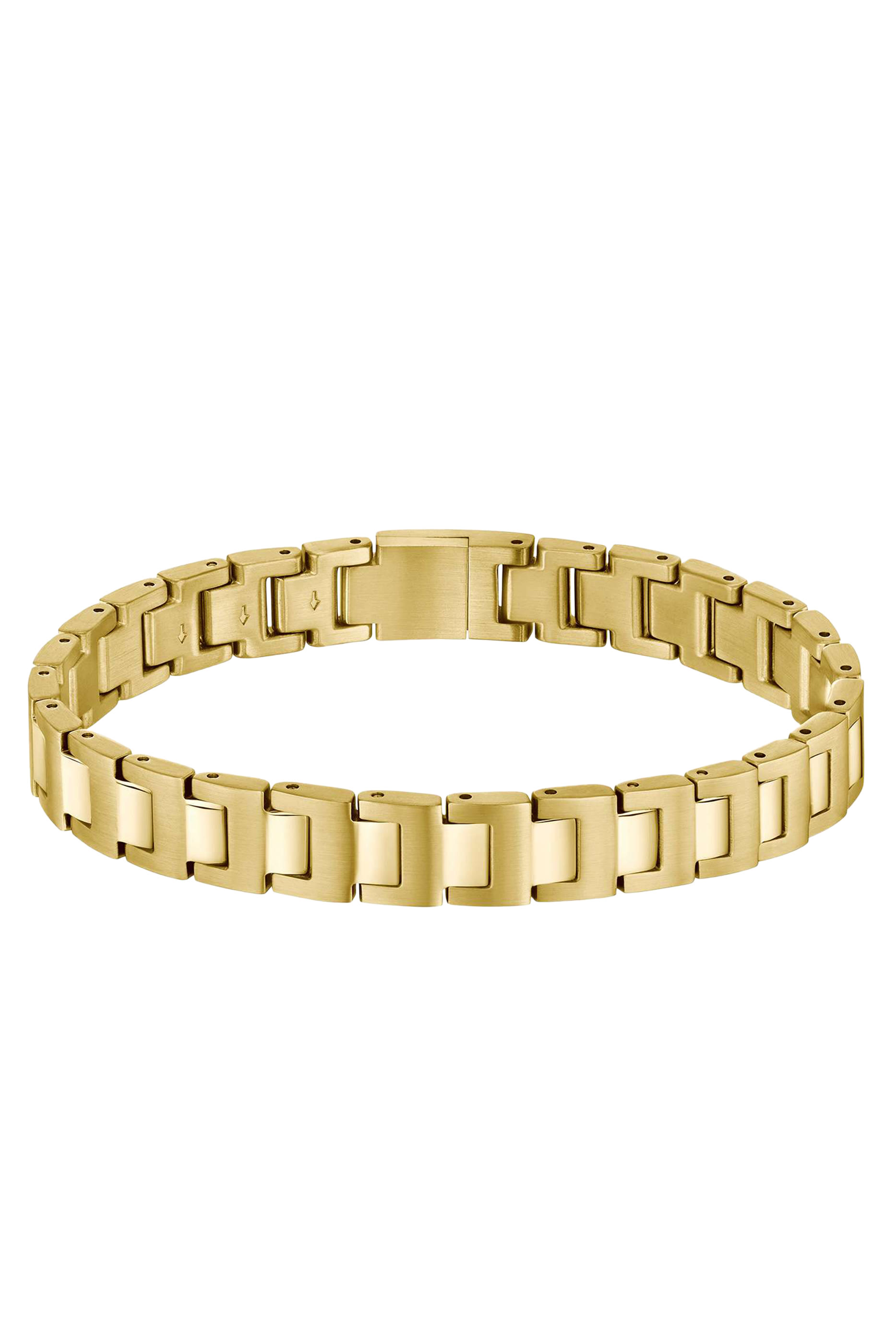 Gold-Tone Link Cuff with Logo Closure