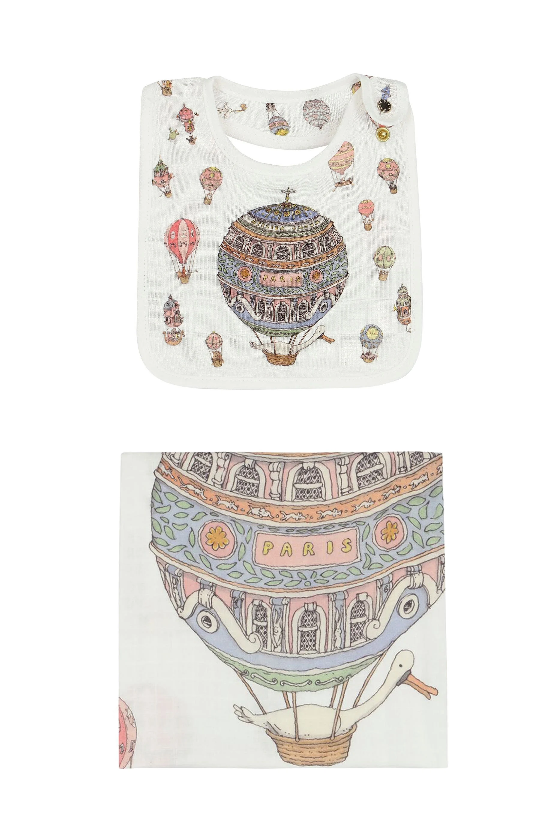 Kids Hot Air Balloon Organic Cotton Set