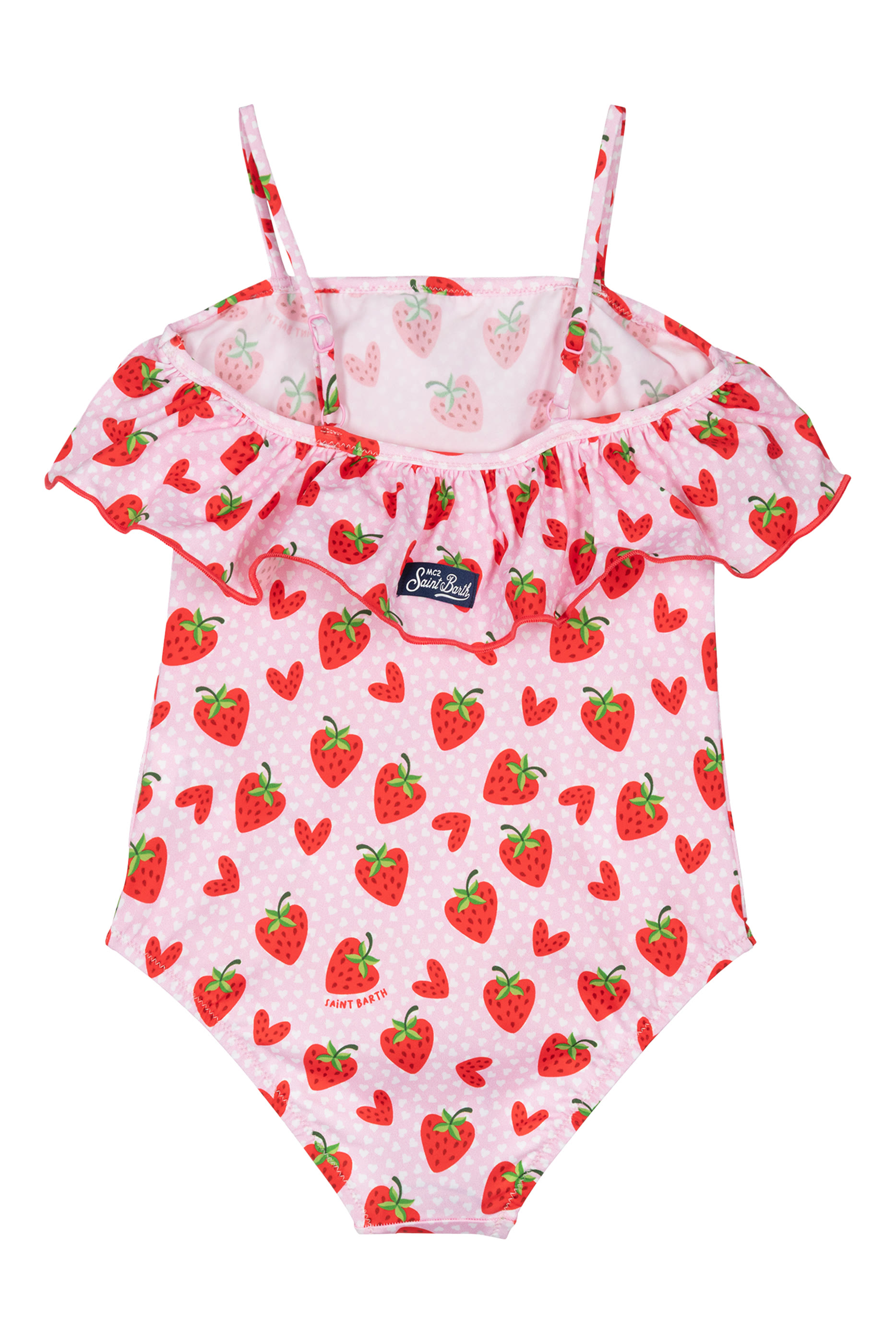 Kids One-Piece Strawberry Print Swimsuit