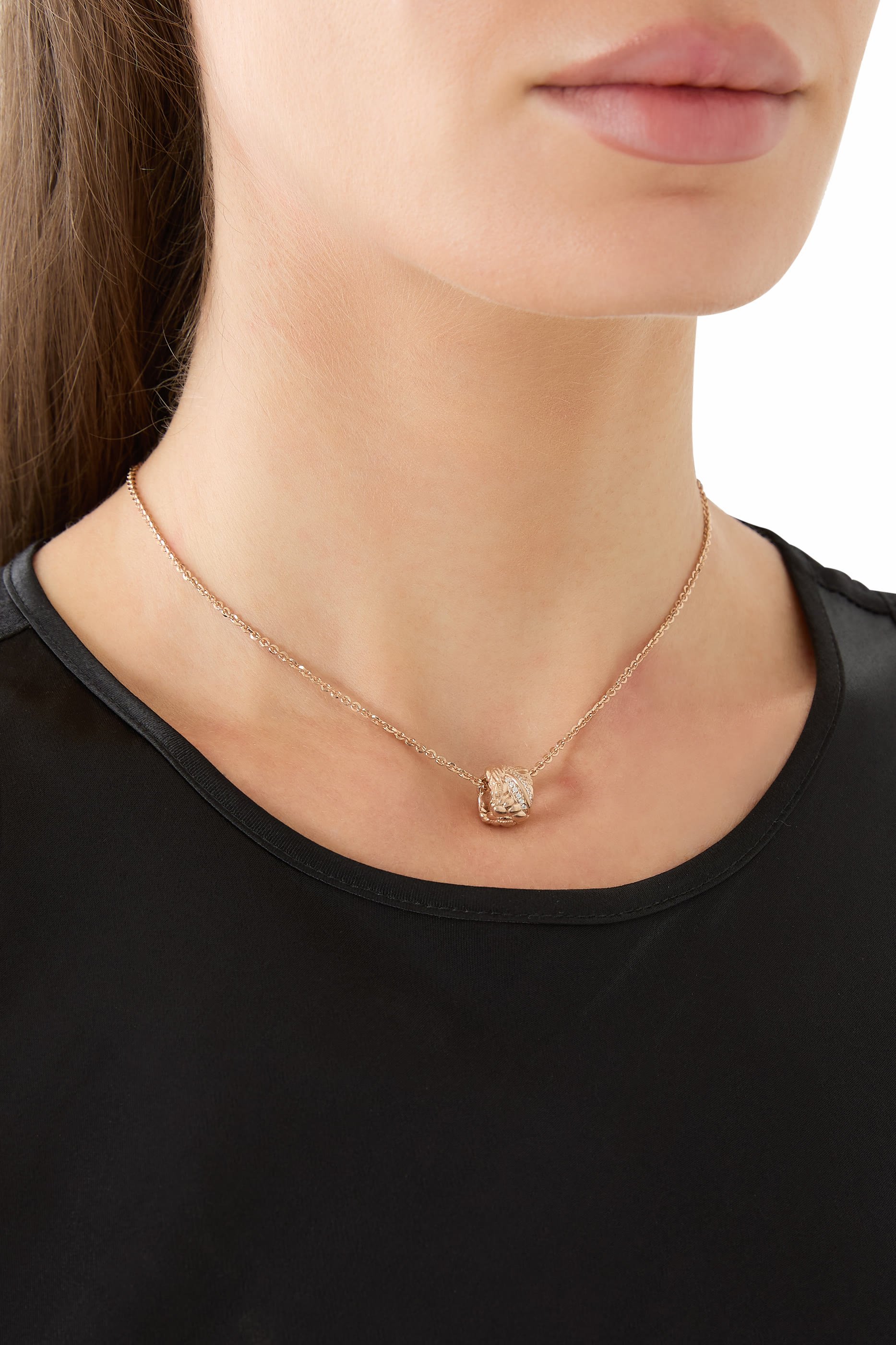  Intreccio Pendant Necklace,  18k Gold-Finish Sterling Silver & Cubic Zirconia