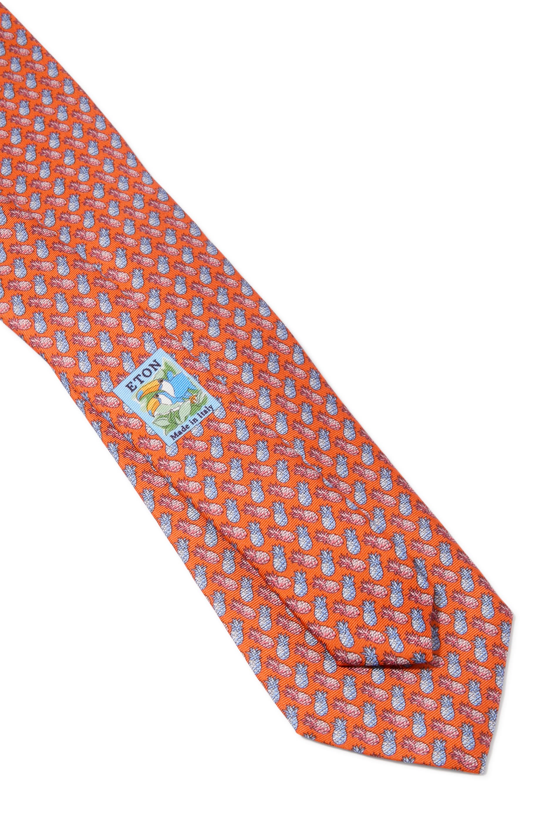 Ananas Print Silk Tie