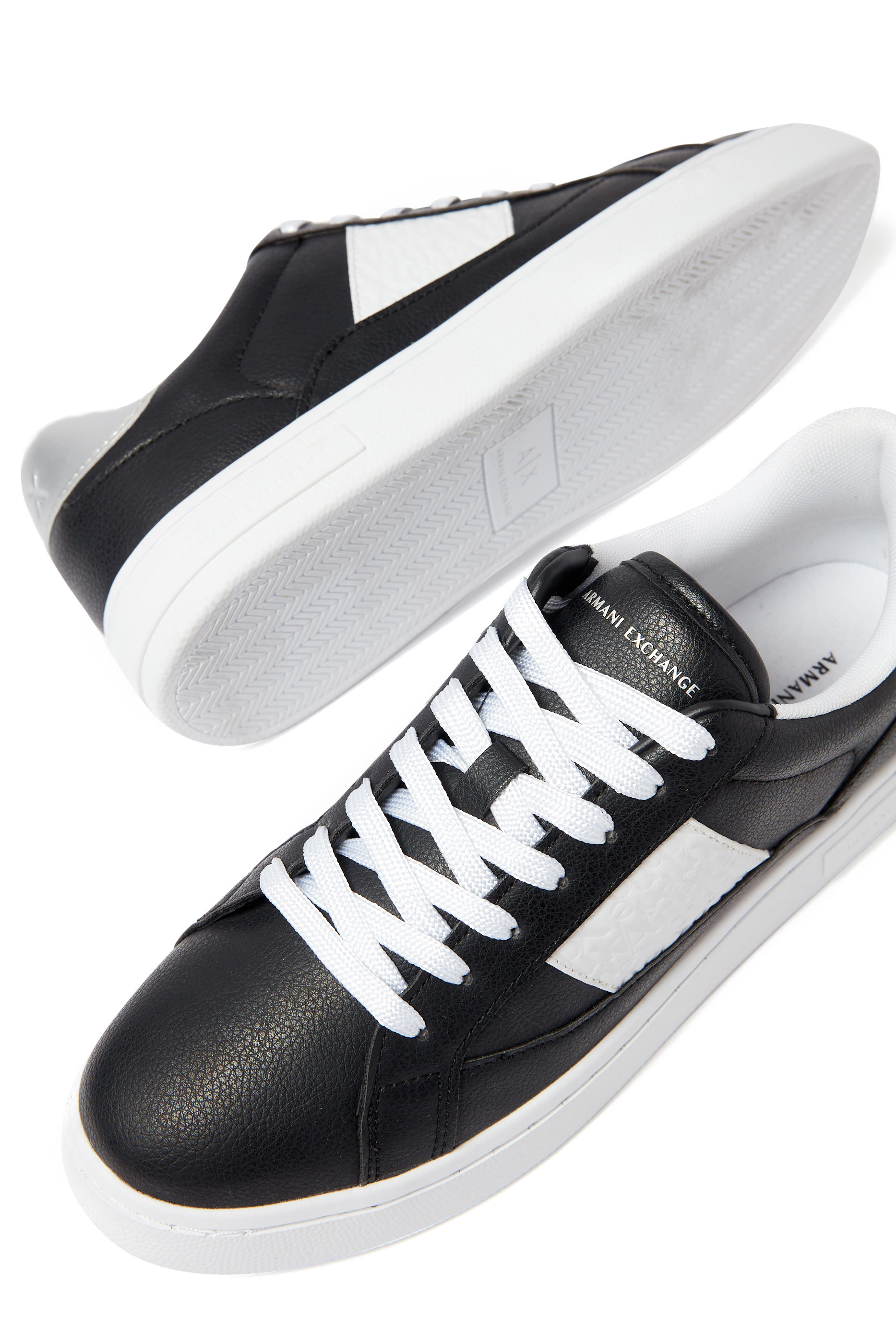 Sneakers with Logo Insert and Metal Detail