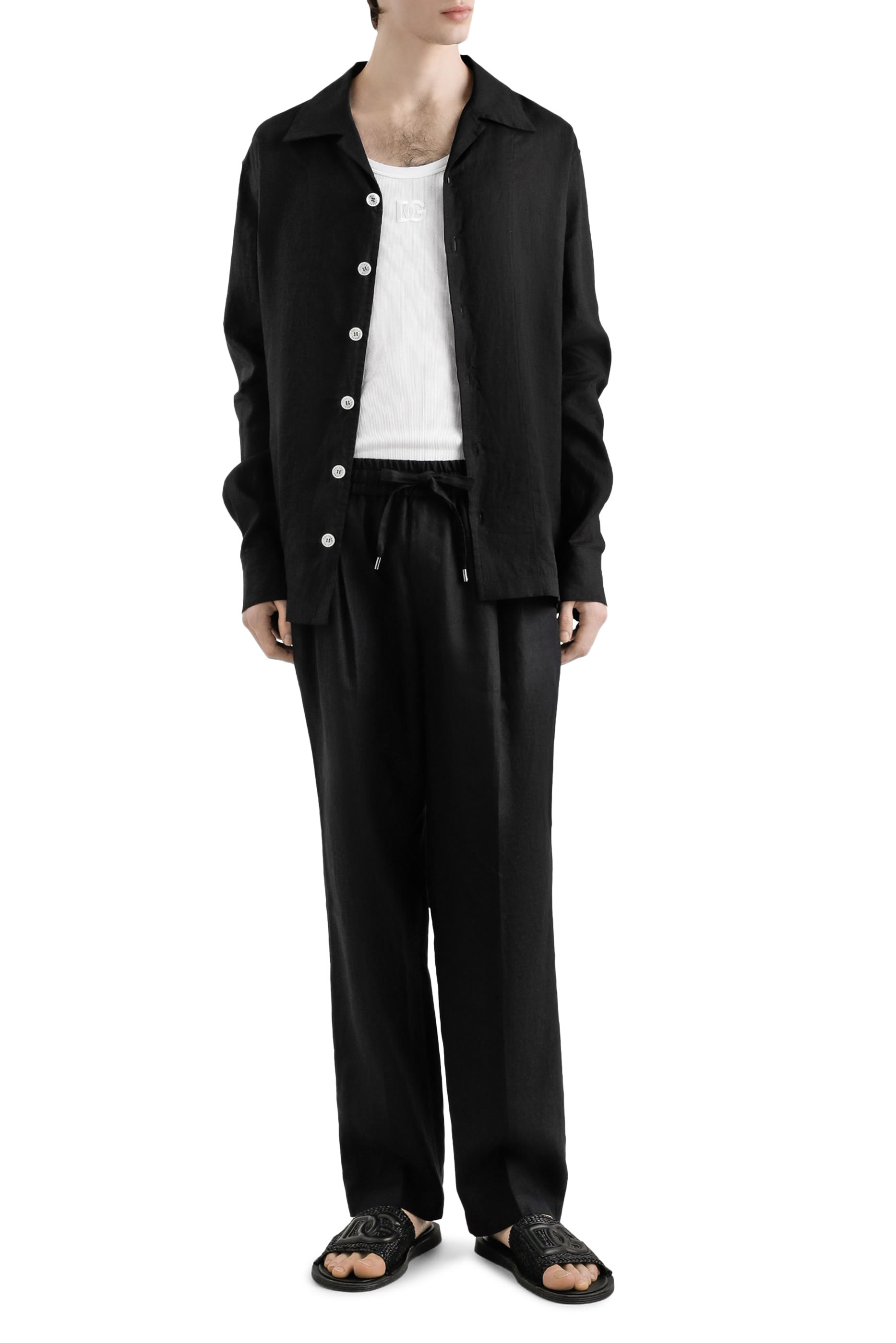 Logo Embroidered Cotton Tank Top