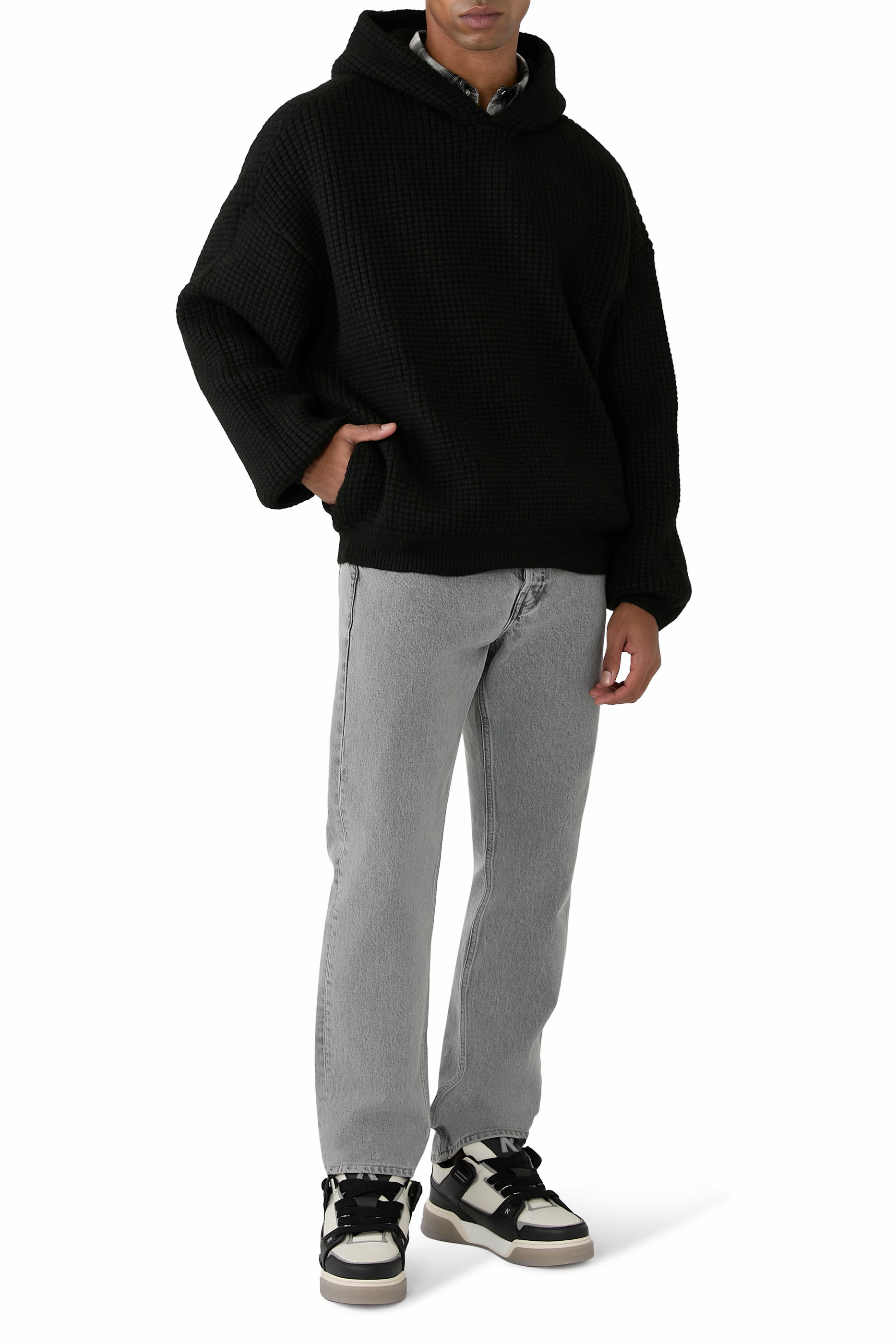 Heavy Waffle 90`s Hoodie 