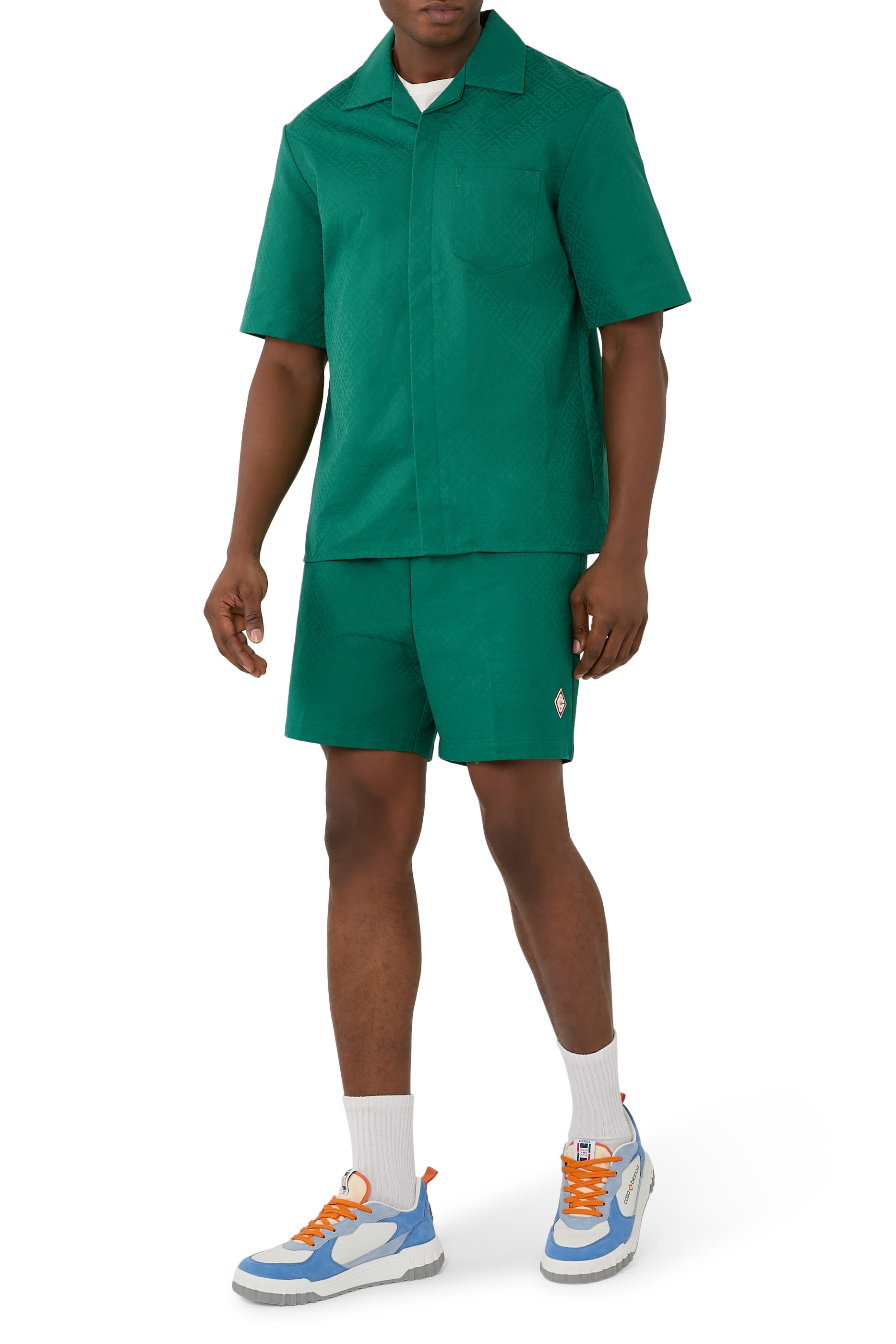 Cotton Monogram Jacquard Shorts