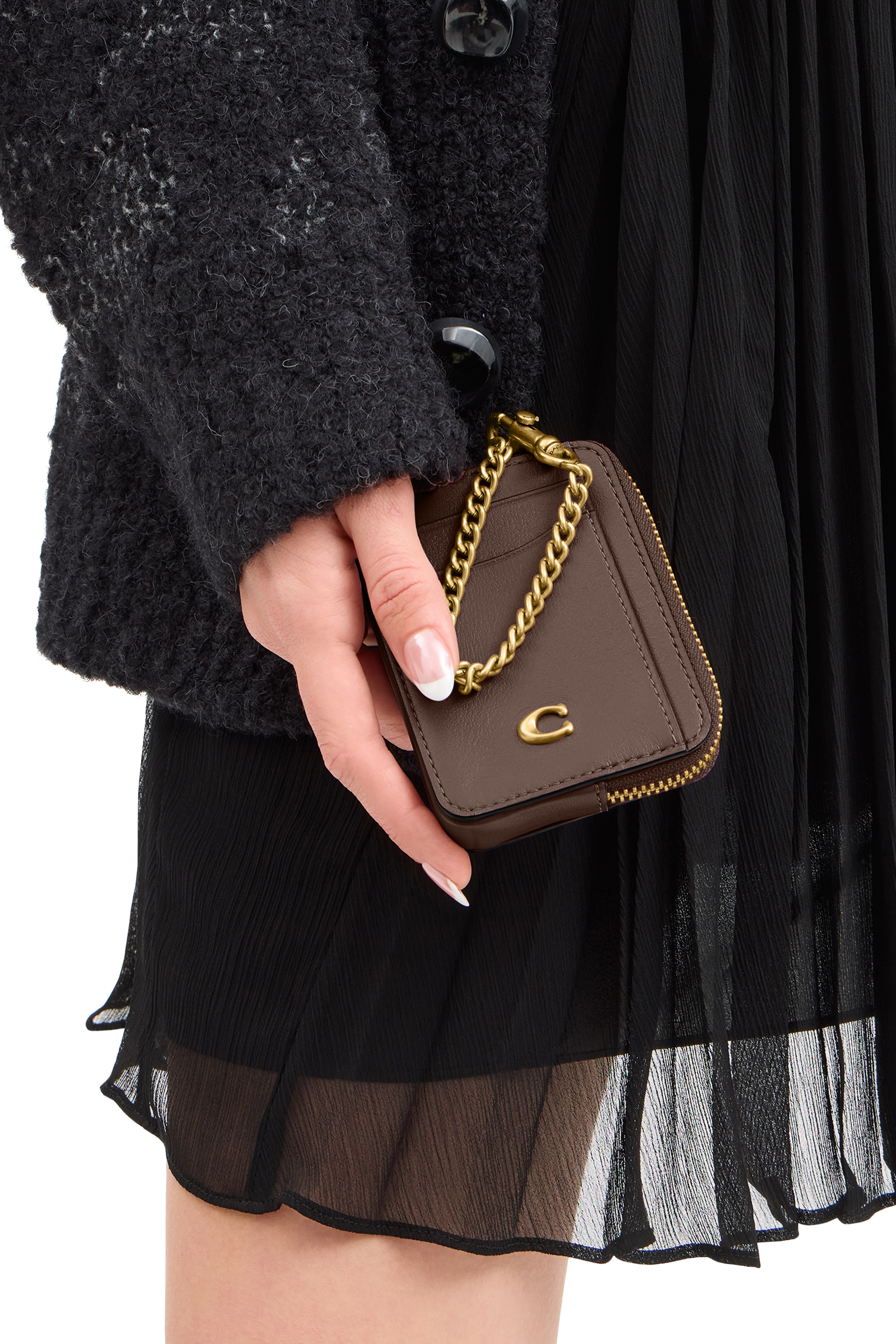 Leather Zip Card Case