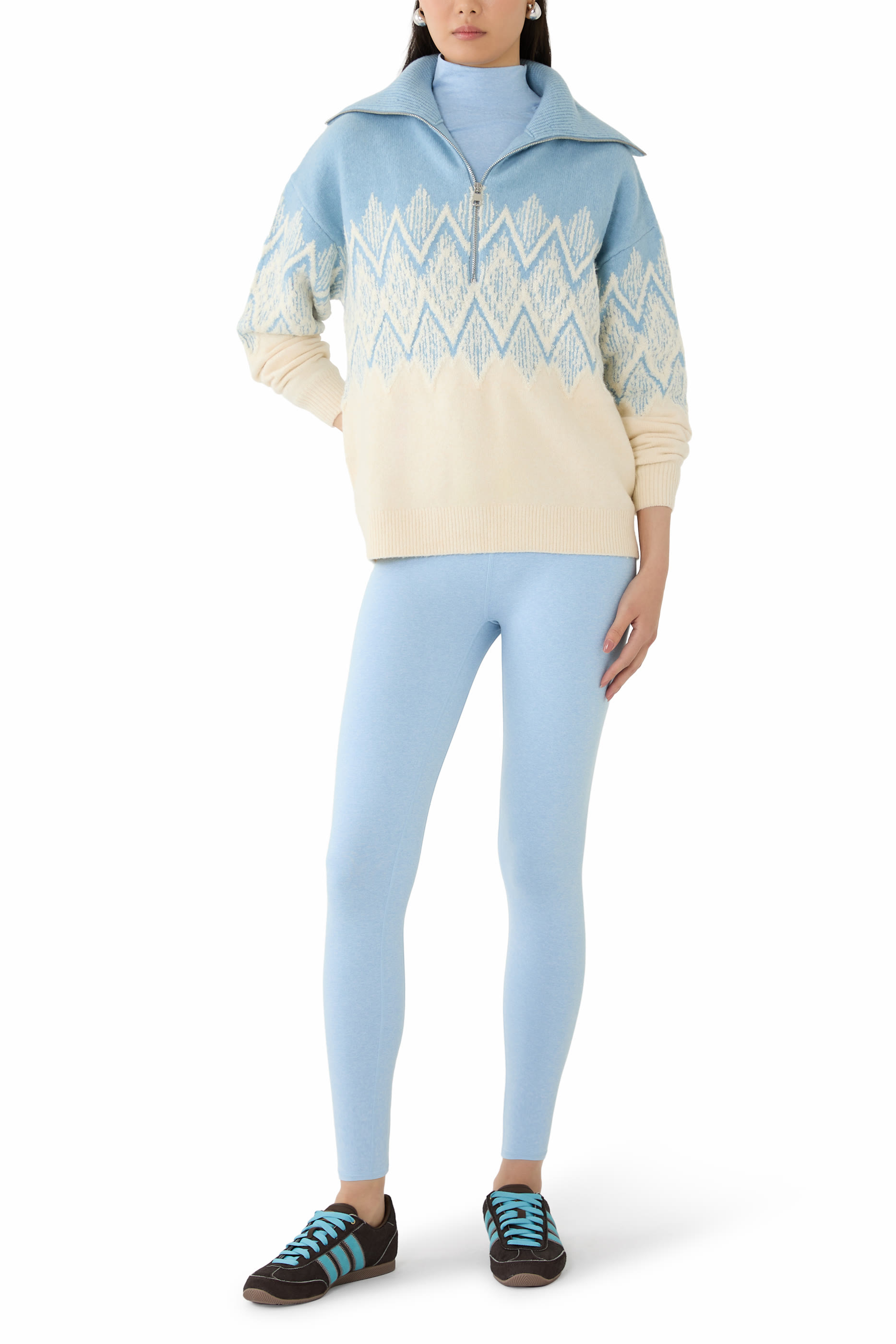 Hedda Fairisle Half-Zip Knit