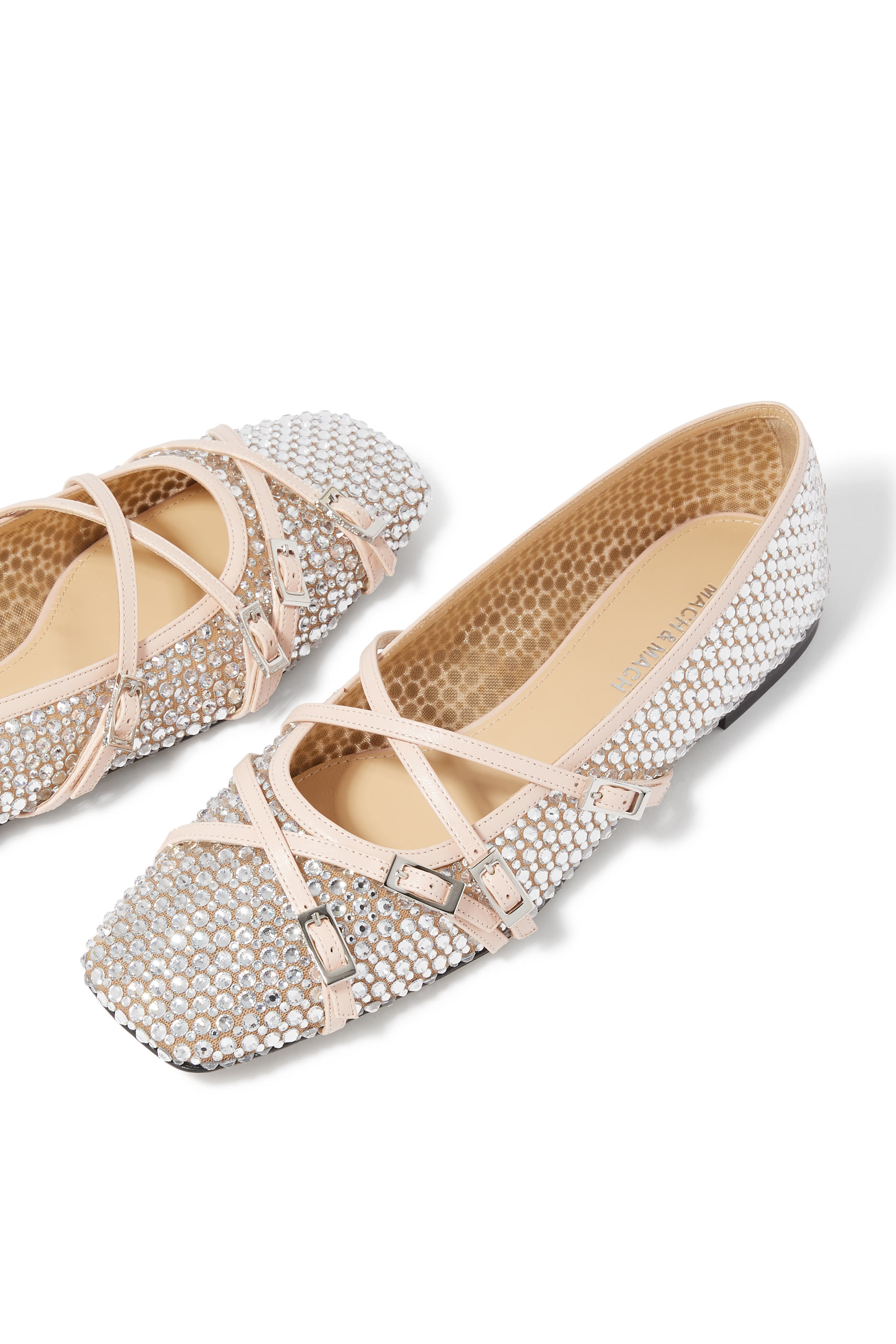 Crystal Mesh Ballerinas
