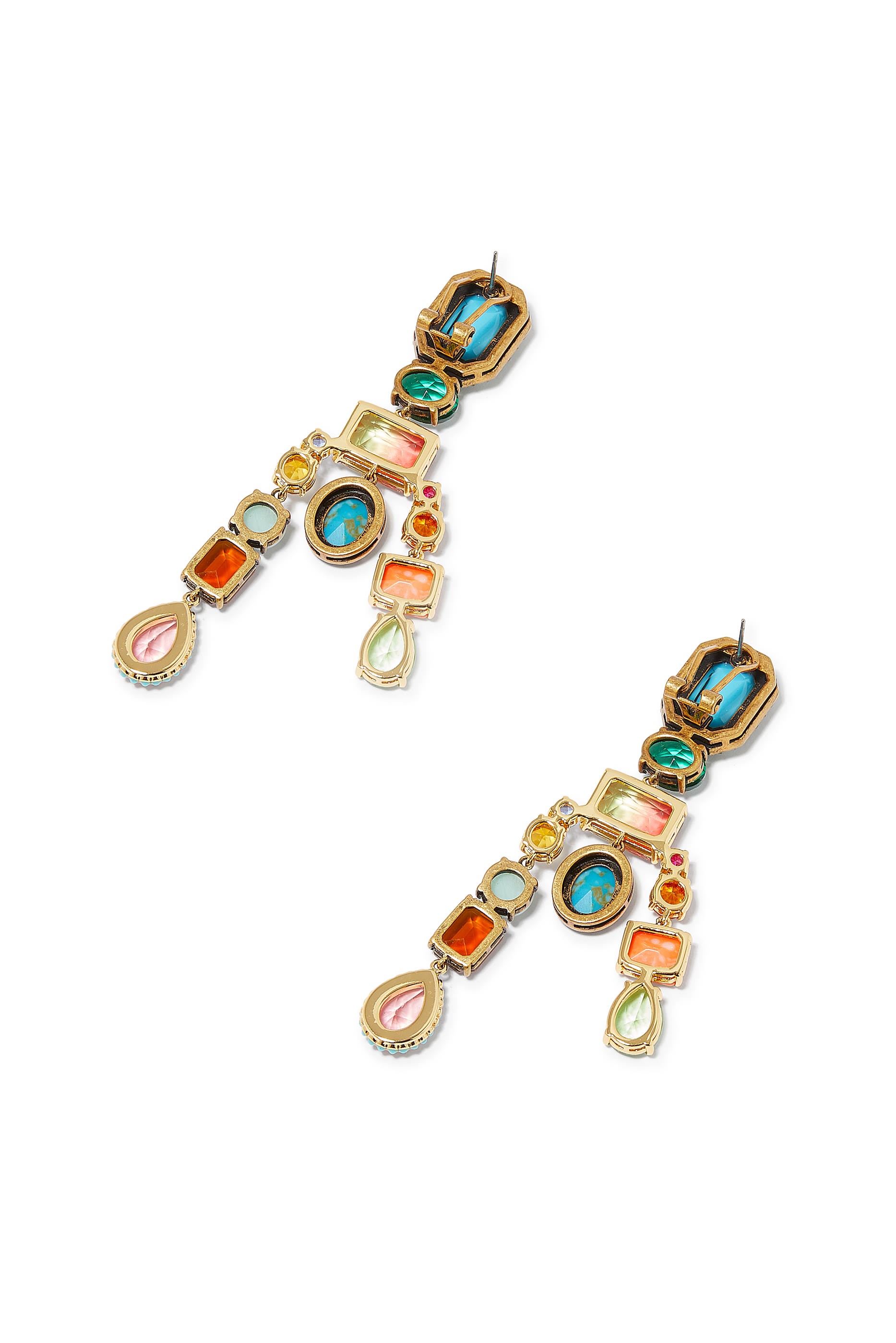 Large Mixed Gem Earrings