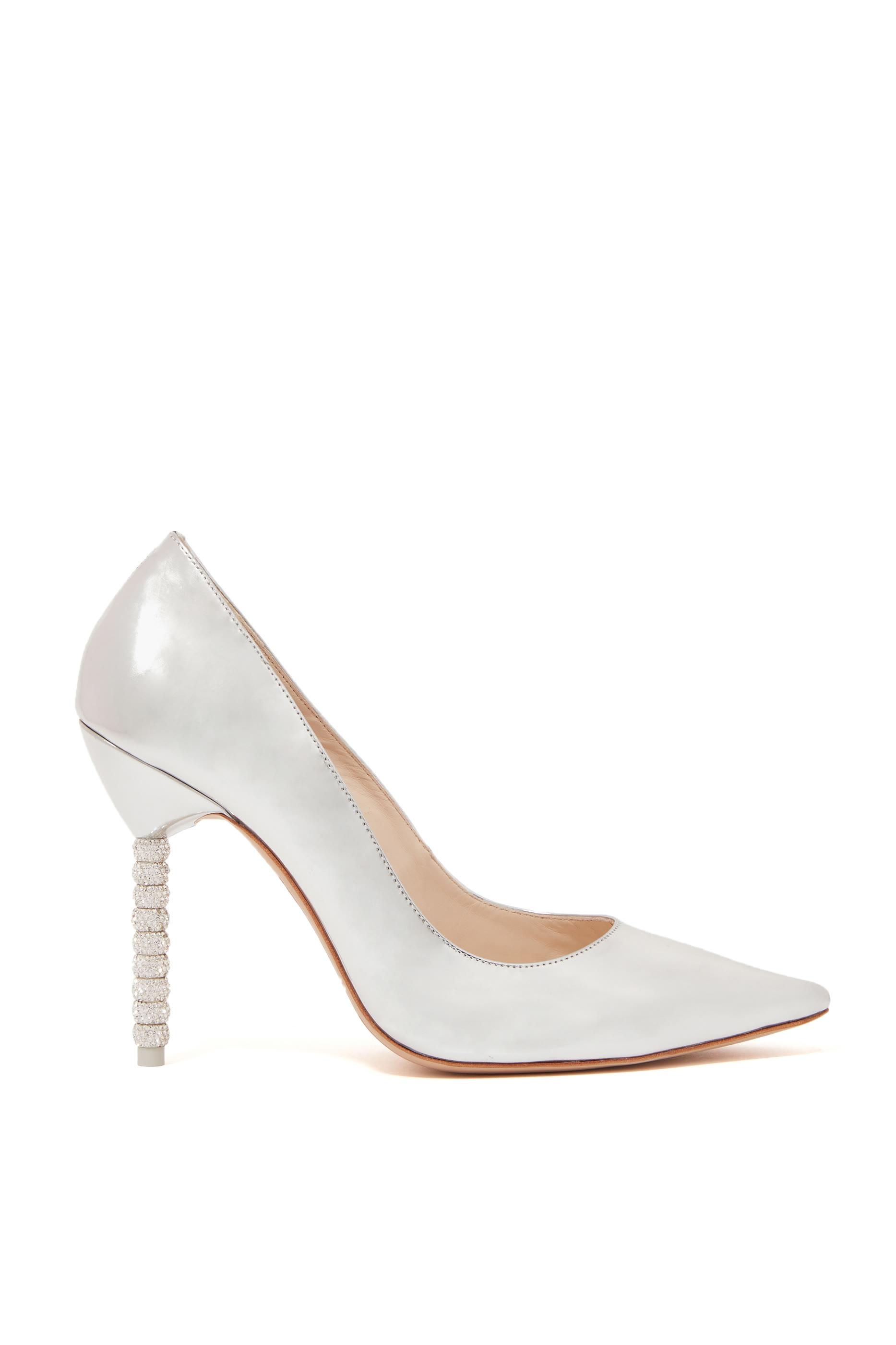 Silver Coco Crystal Pumps