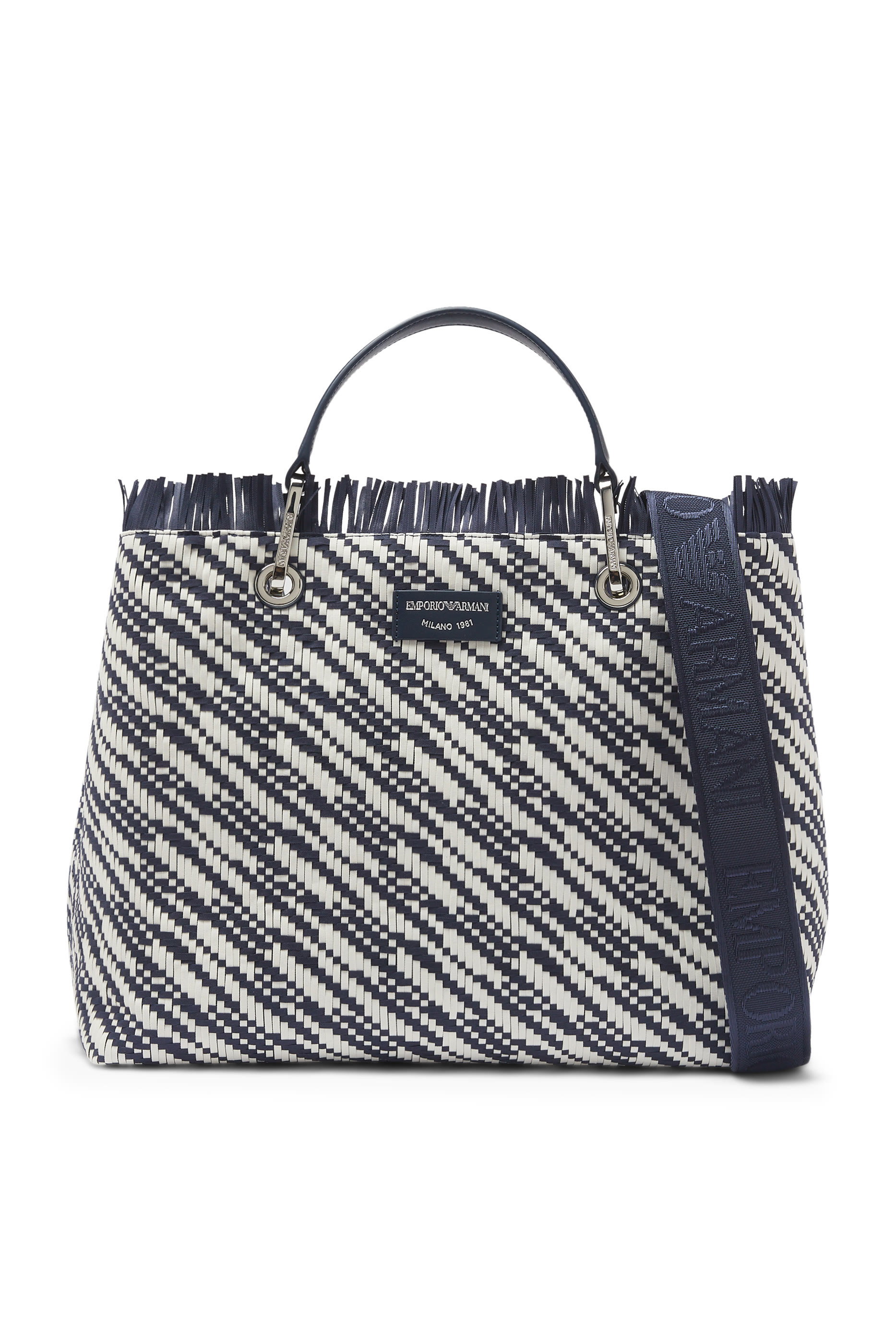 MyEA Basketweave Shopping Tote Bag