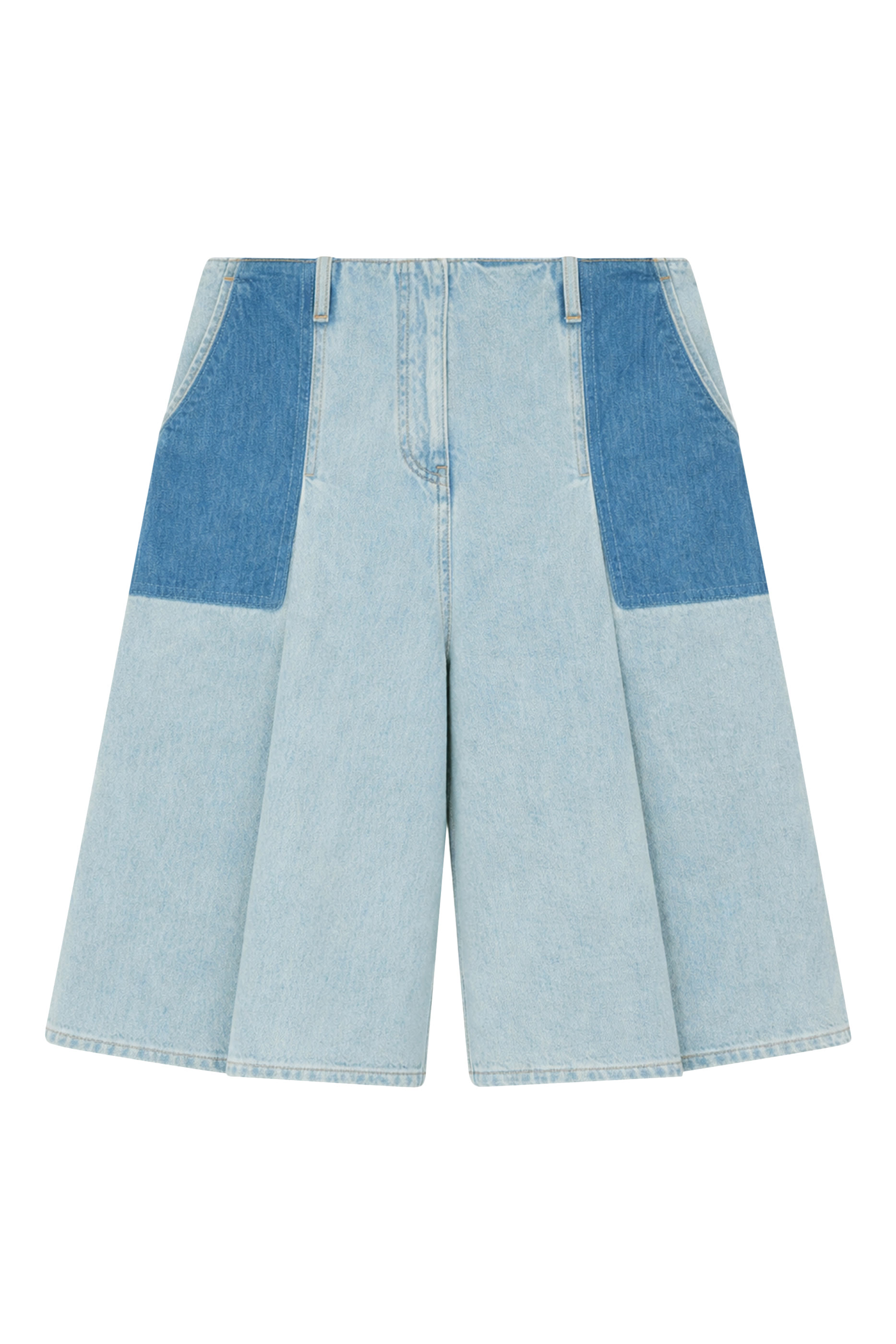 Ghost Patch Denim Bermuda Shorts