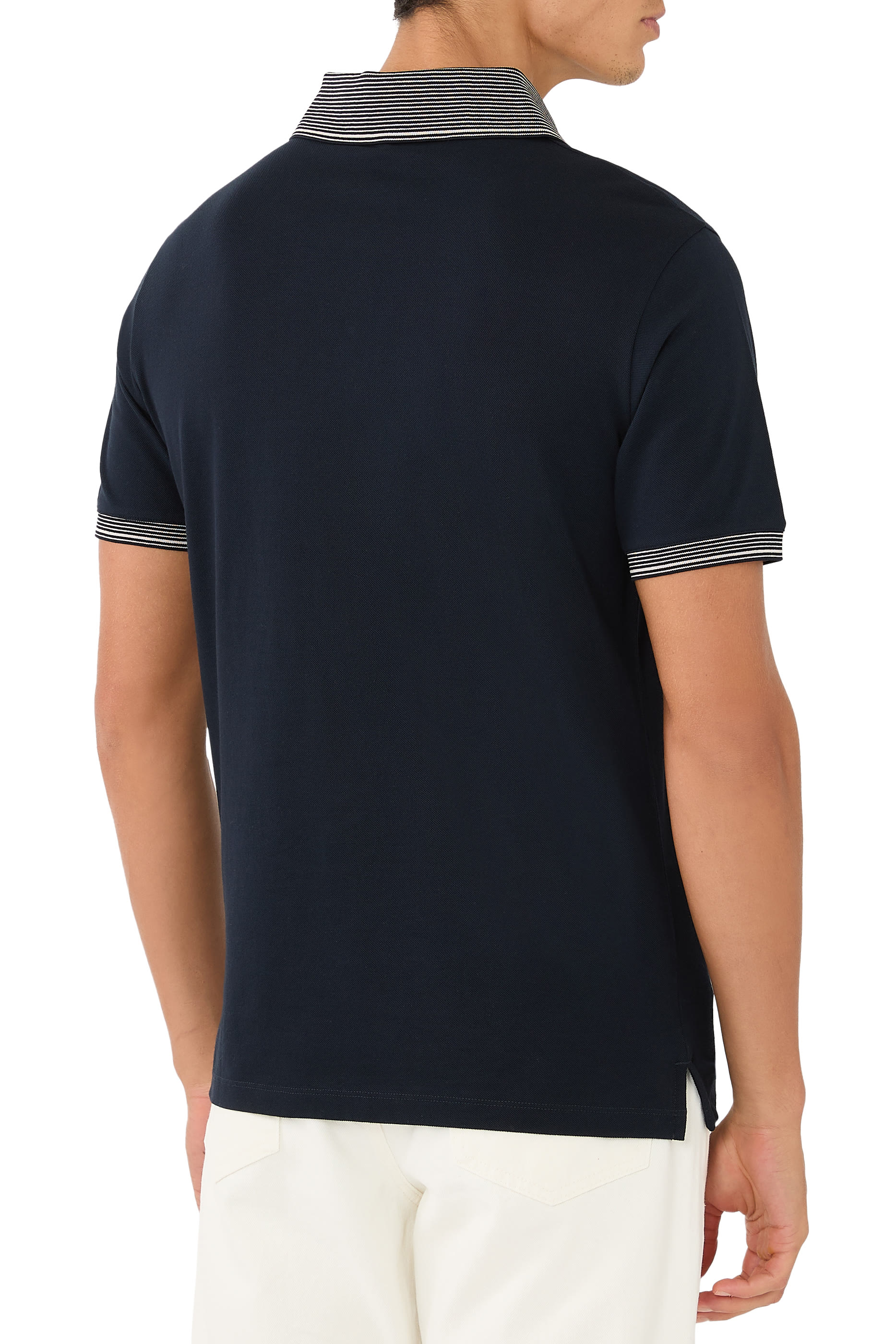 EA Logo Embroidered Piqué Polo Shirt