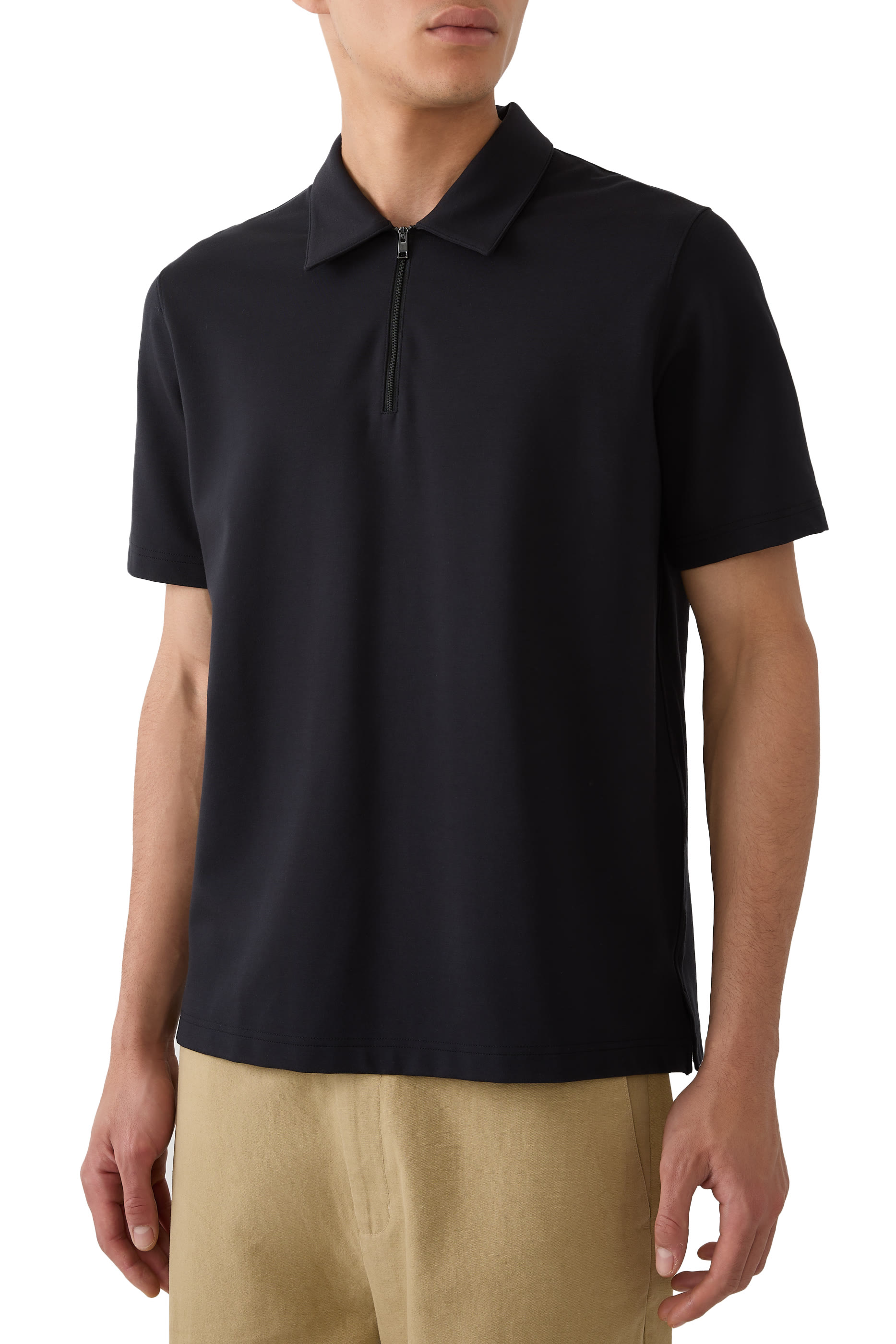 Theory Ryder Quarter Zip Polo Shirt