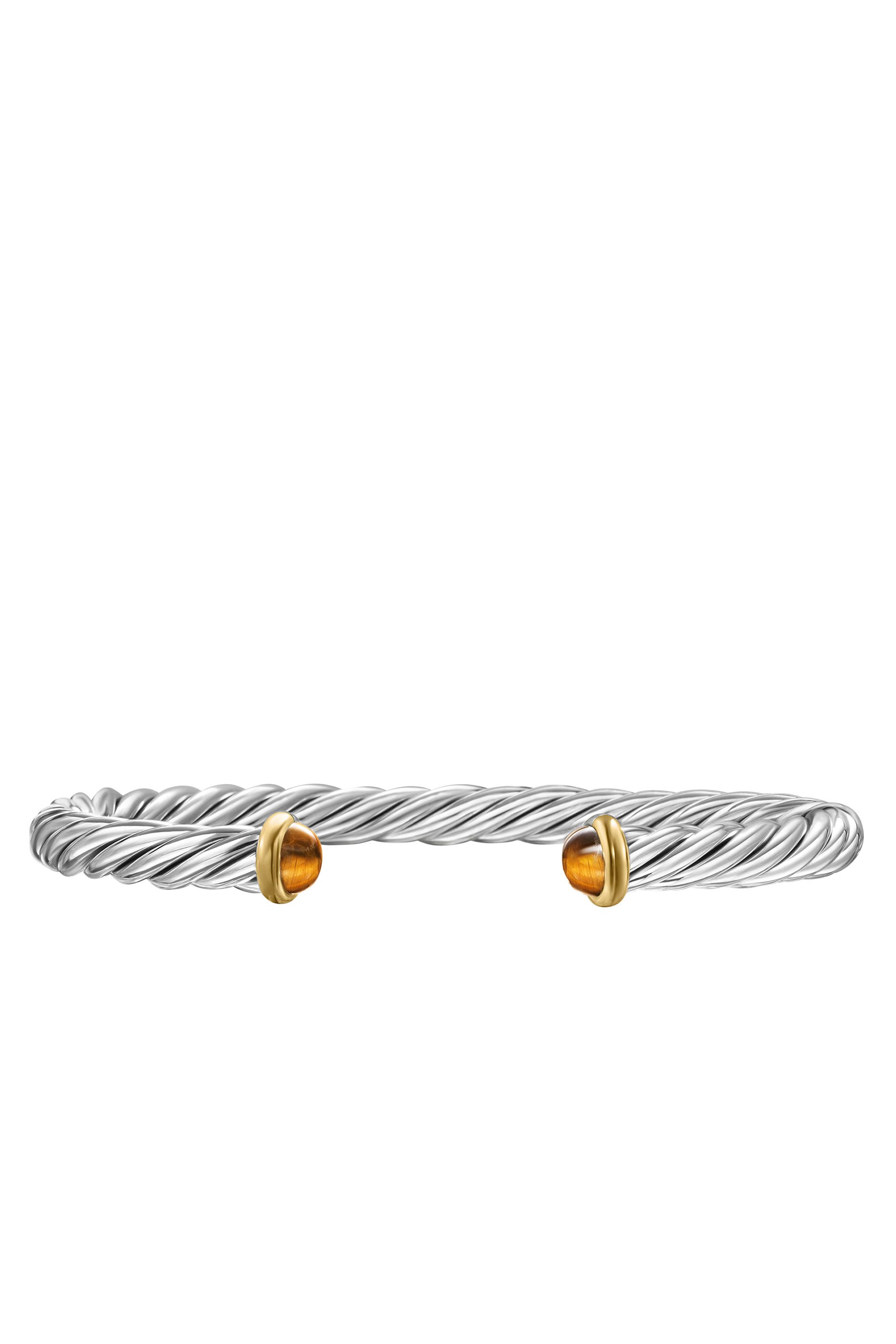 Cable Cuff Bracelet, Sterling Silver & Tiger's Eye