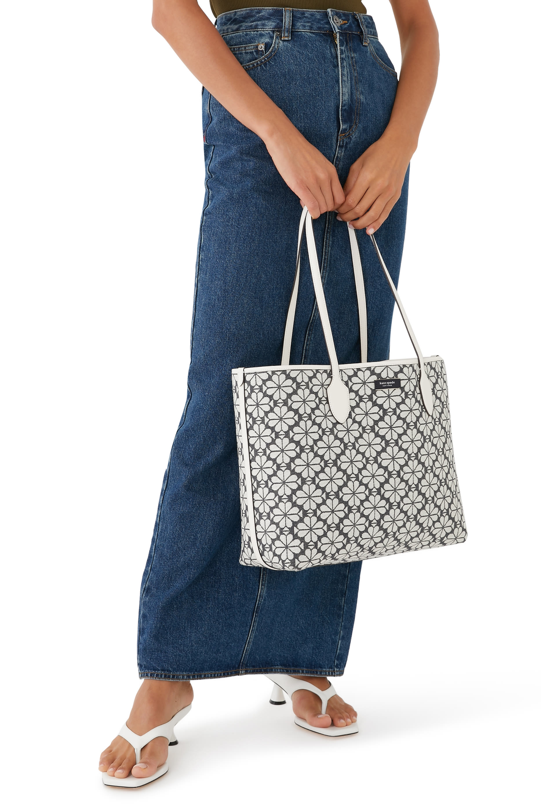 Spade Flower Coated Canvas Large Tote
