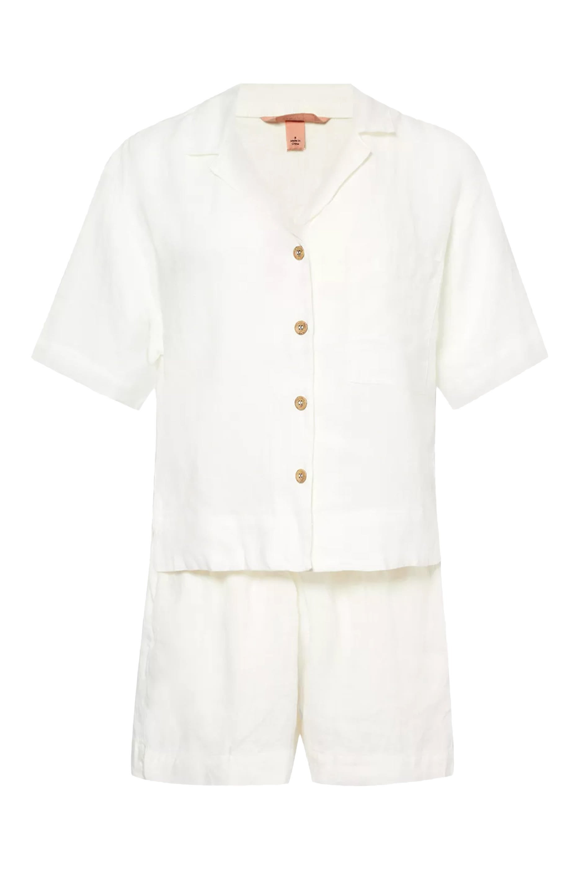 Garment Dyed Linen Short Set