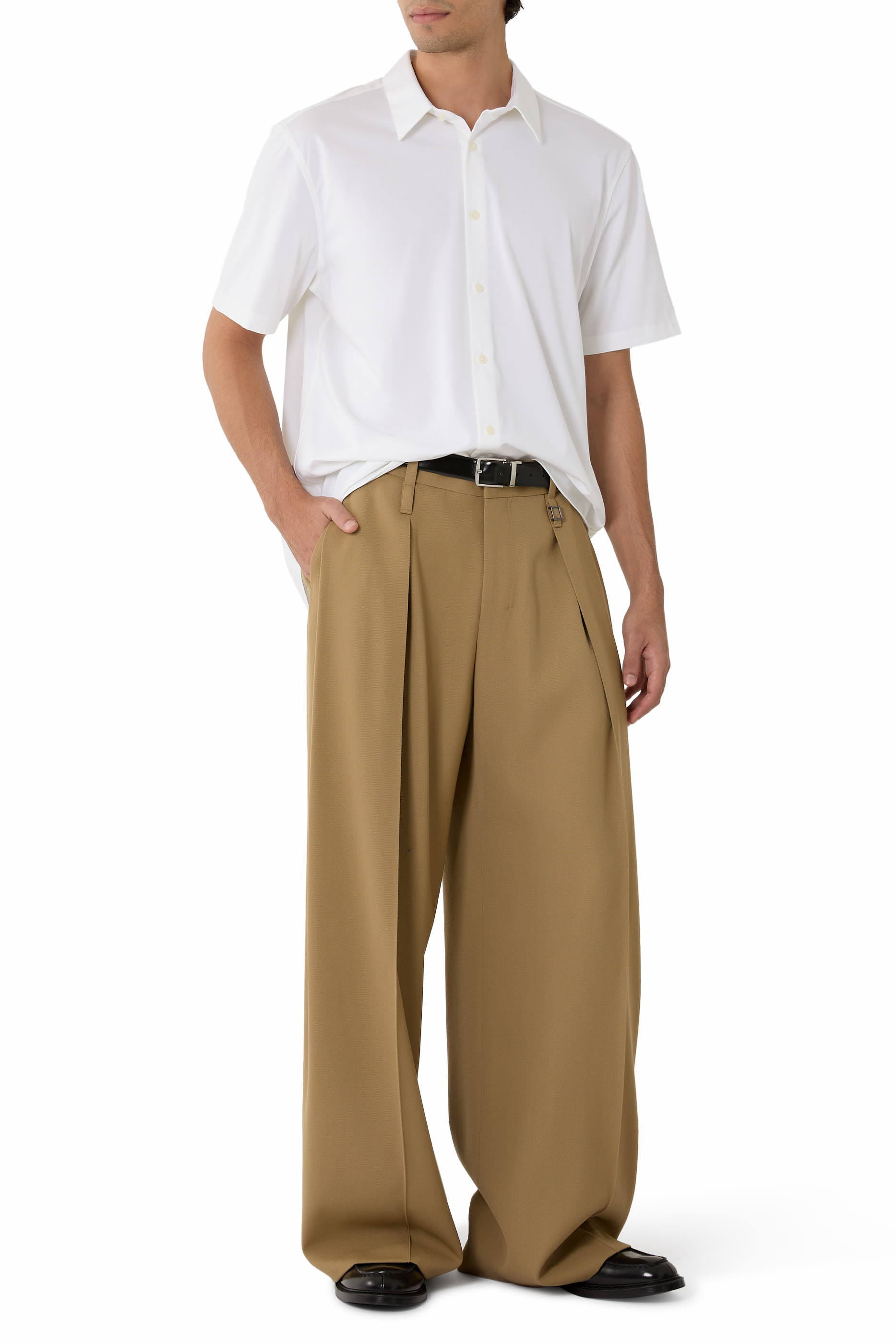 Irving Short-Sleeve Shirt in Structure Knit