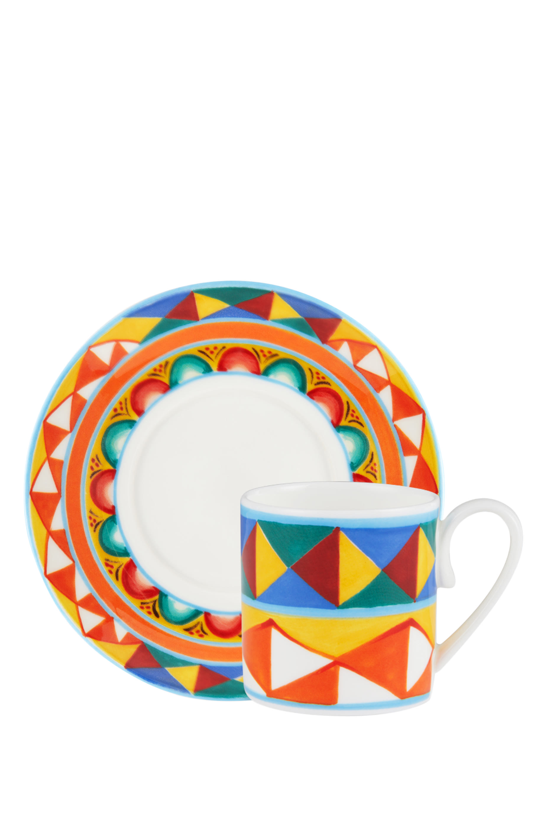 Carretto Arancio Fine Porcelain Coffee Cup & Saucer